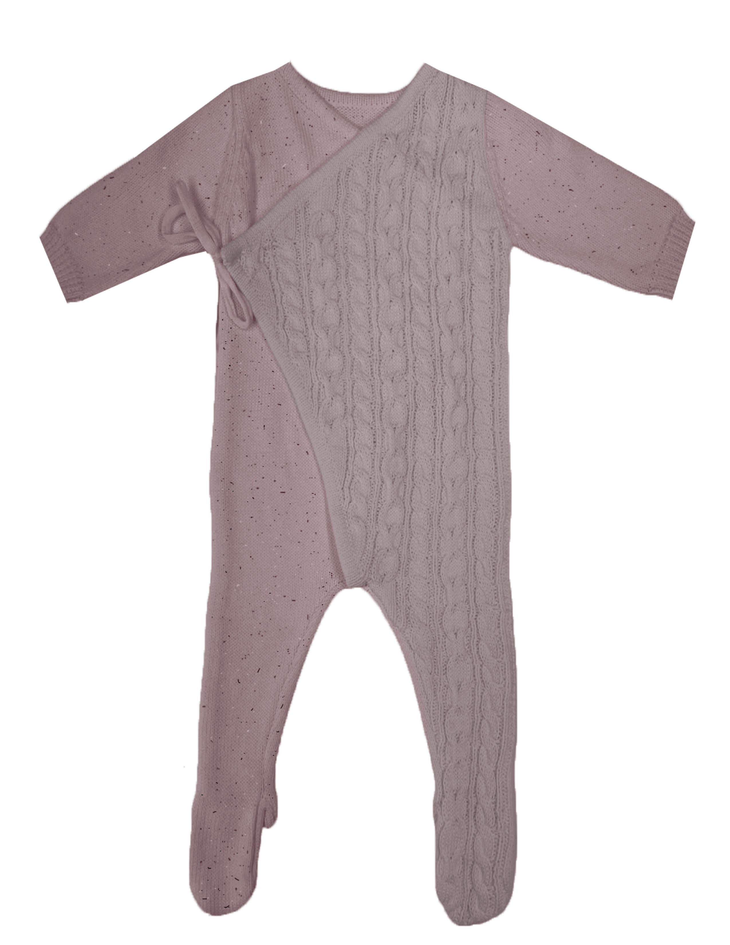 Girl's Cable Wrap Footie & Hat Set - Pale Pink - Twinkle Twinkle Little One