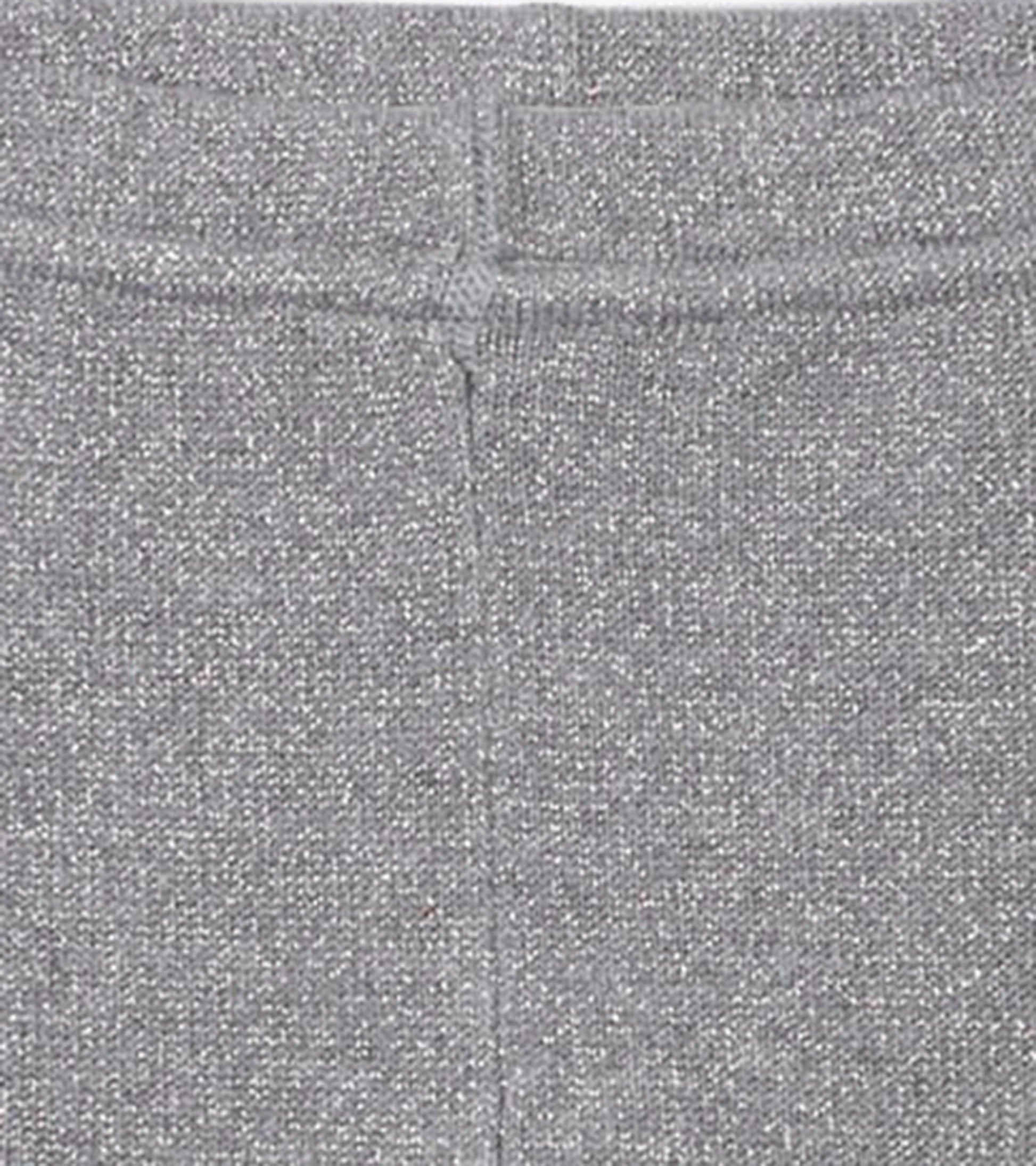 Silver Glitter Cable Knit Leggings