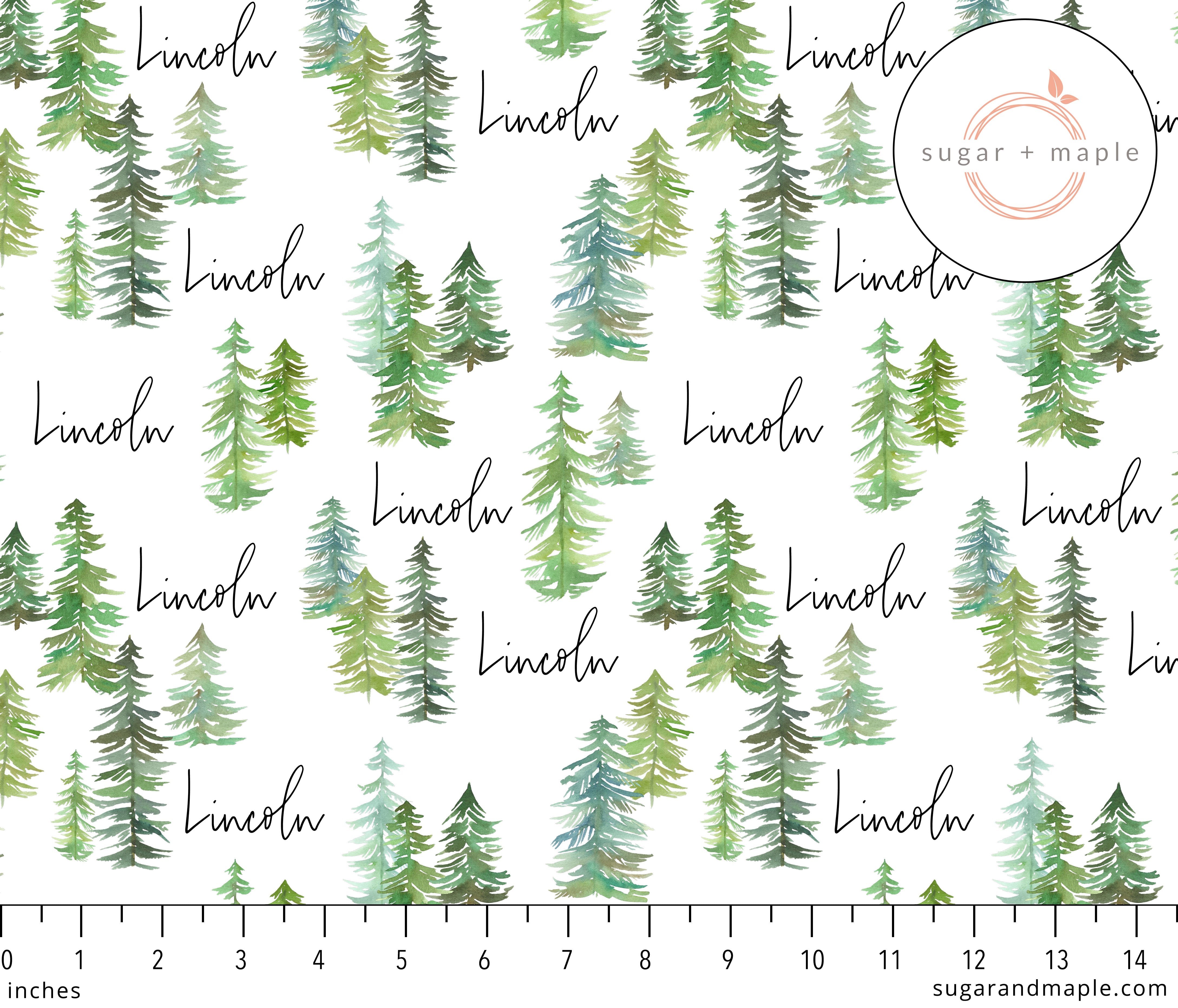 Sugar + Maple Personalized Stretchy Blanket | Pine Tree - Twinkle Twinkle Little One