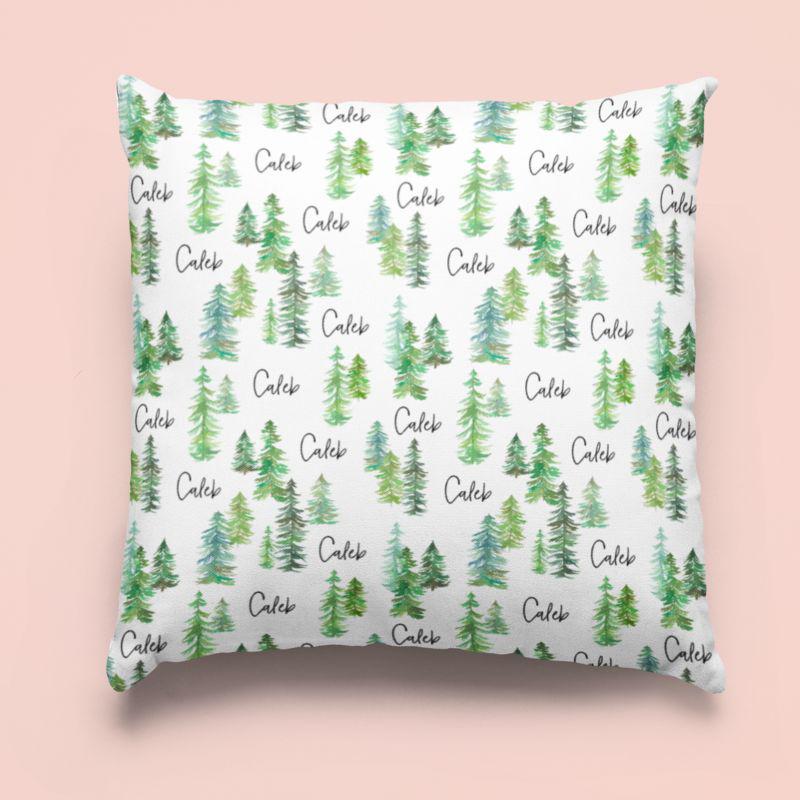 Sugar + Maple Custom Pillow | Pine Trees - Twinkle Twinkle Little One