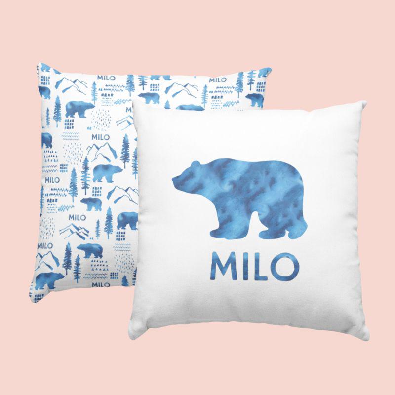 Sugar + Maple Custom Pillow | Centered Woodland - Twinkle Twinkle Little One