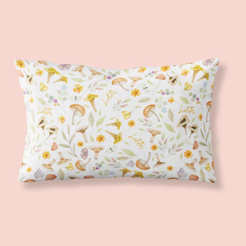 Sugar + Maple Custom Pillow | Whimsical Mushroom - Twinkle Twinkle Little One