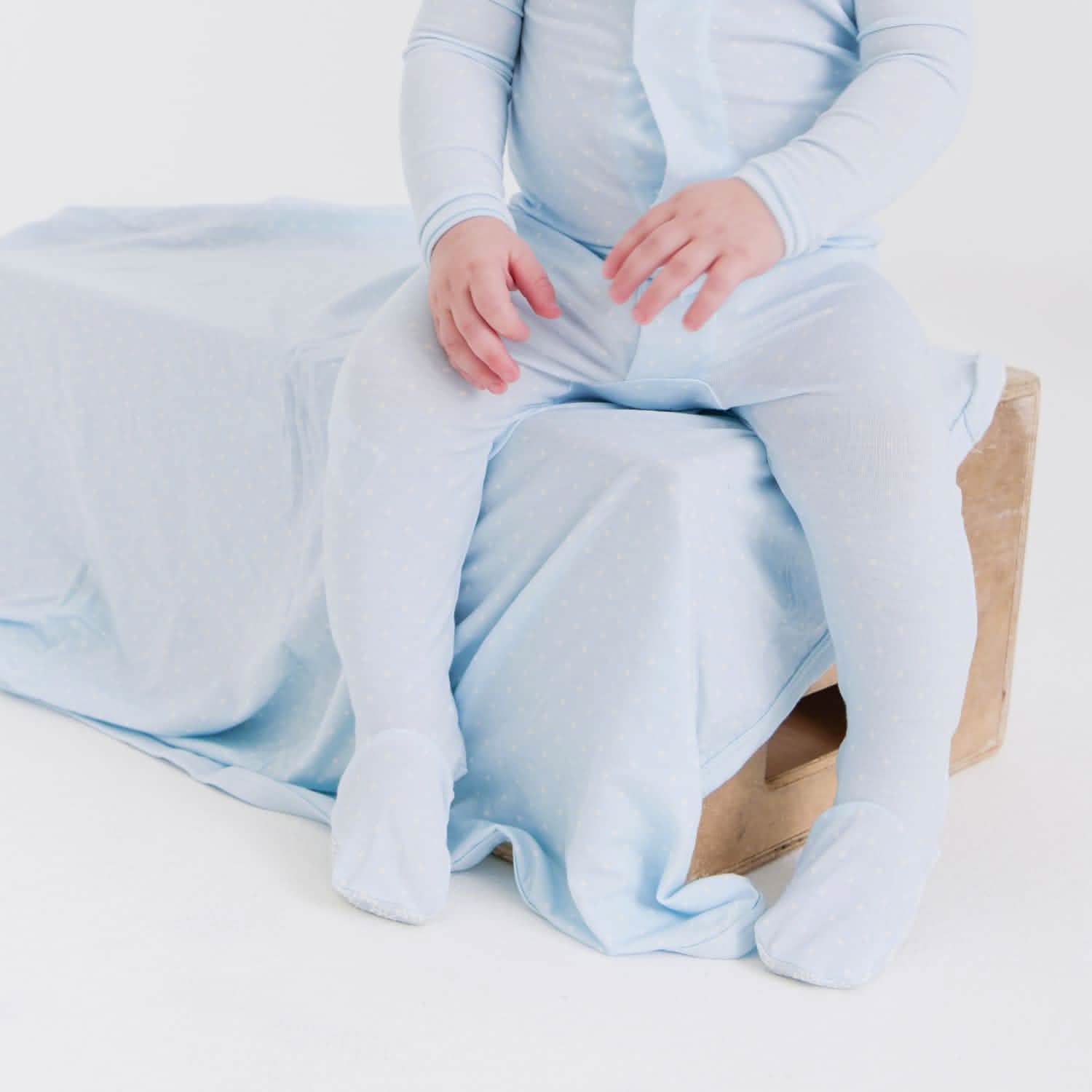 Pin Dot Blue Magnetic Footie - Twinkle Twinkle Little One