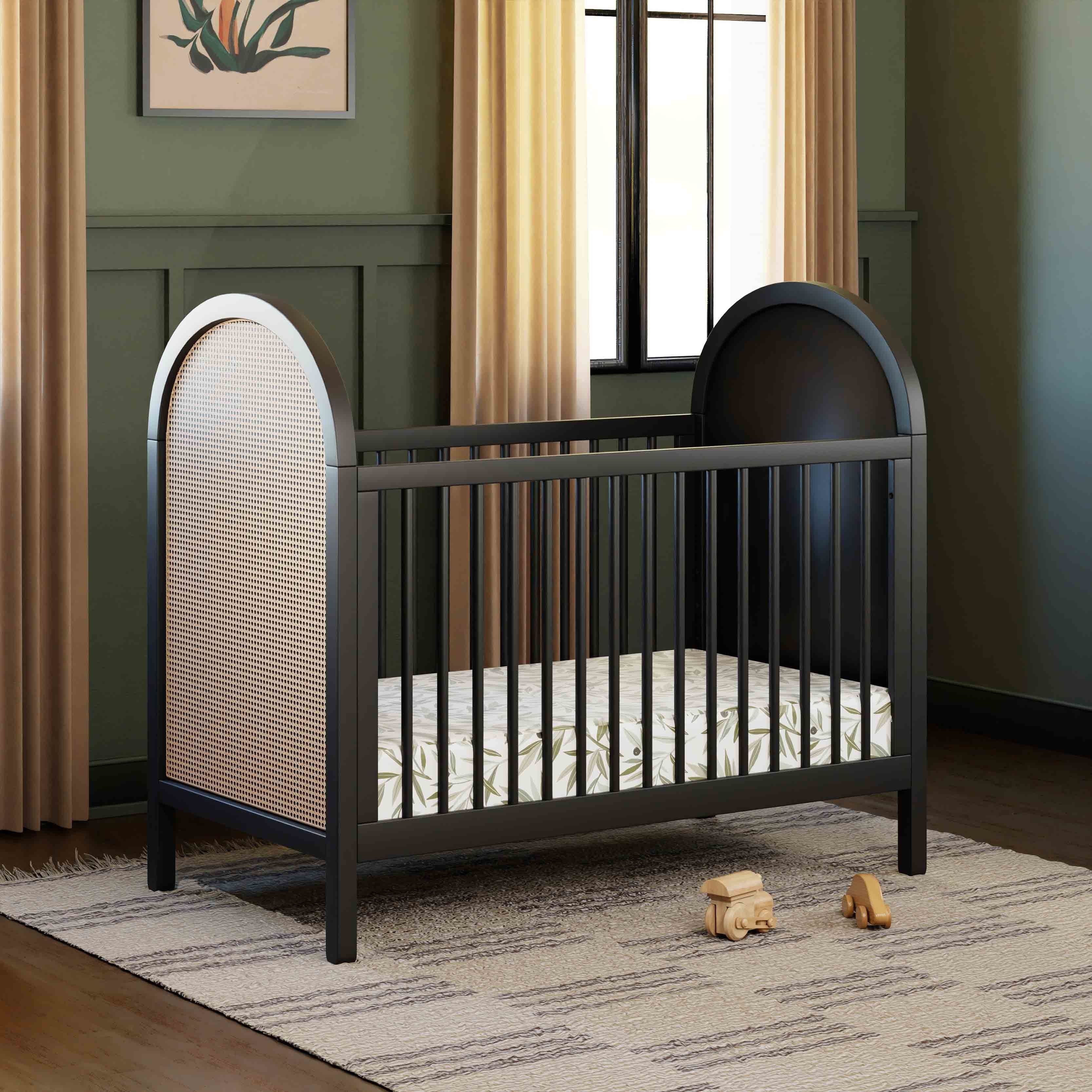 Babyletto Bondi Cane 3-in-1 Convertible Crib with Toddler Bed Conversion Kit - Twinkle Twinkle Little One