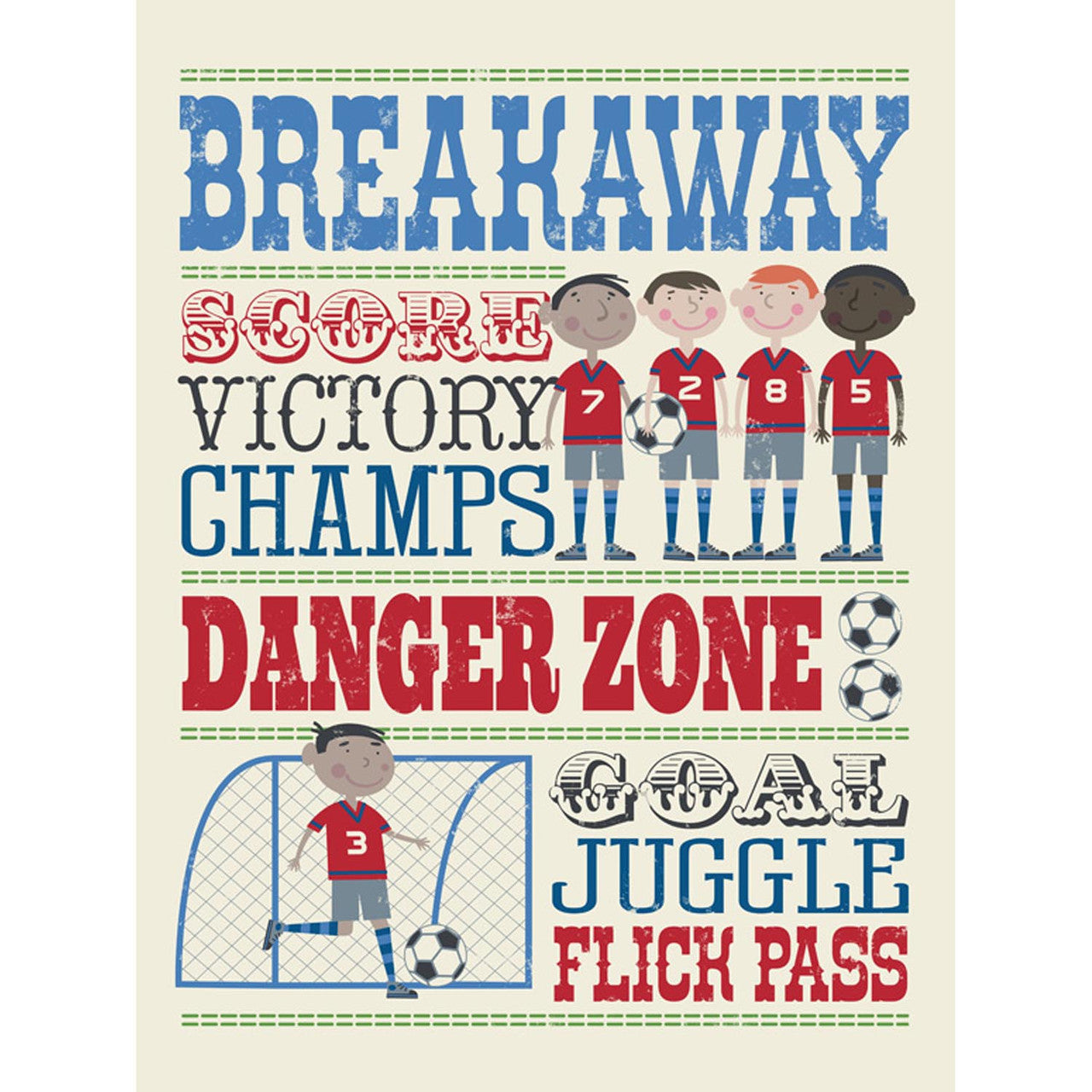 Play All Day - Soccer Stretched Canvas Wall Art - Twinkle Twinkle Little One