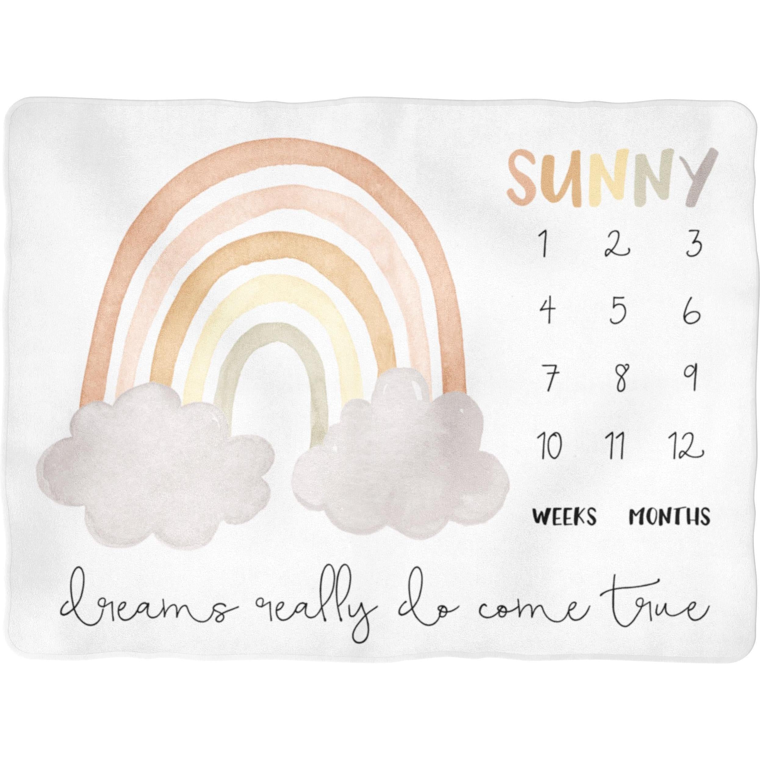 Sugar + Maple Backdrop Blanket | Neutral Rainbow Dreams - Twinkle Twinkle Little One