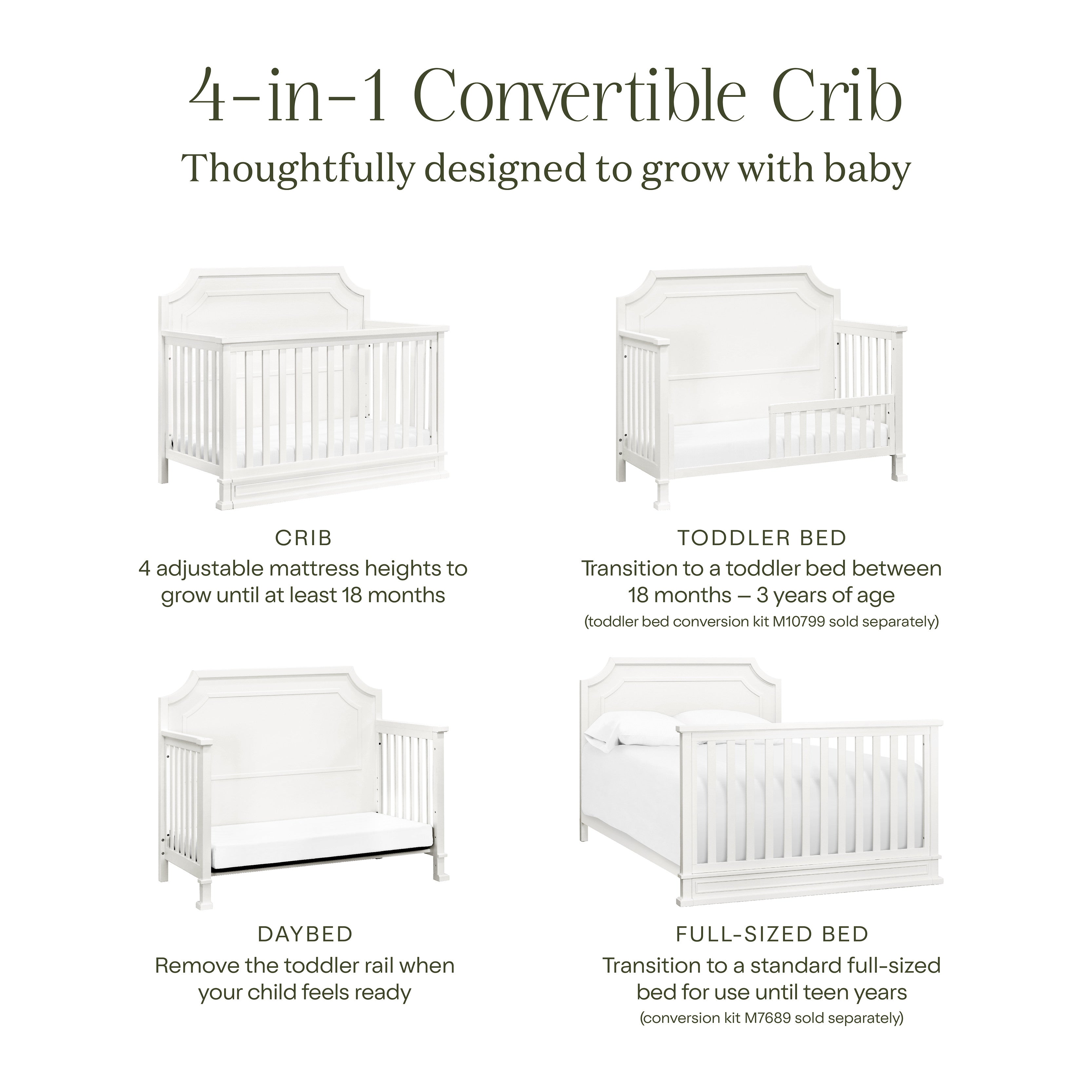 Namesake Emma Regency 4-in-1 Convertible Crib - Twinkle Twinkle Little One