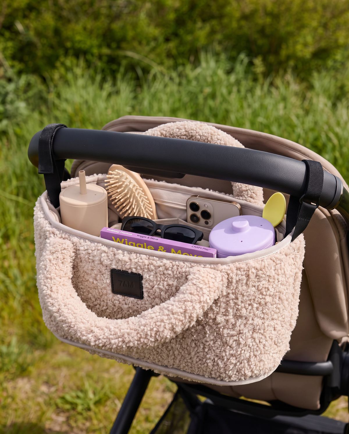 7AM Enfant Romy Stroller Organizer Teddy Oatmeal - image 2