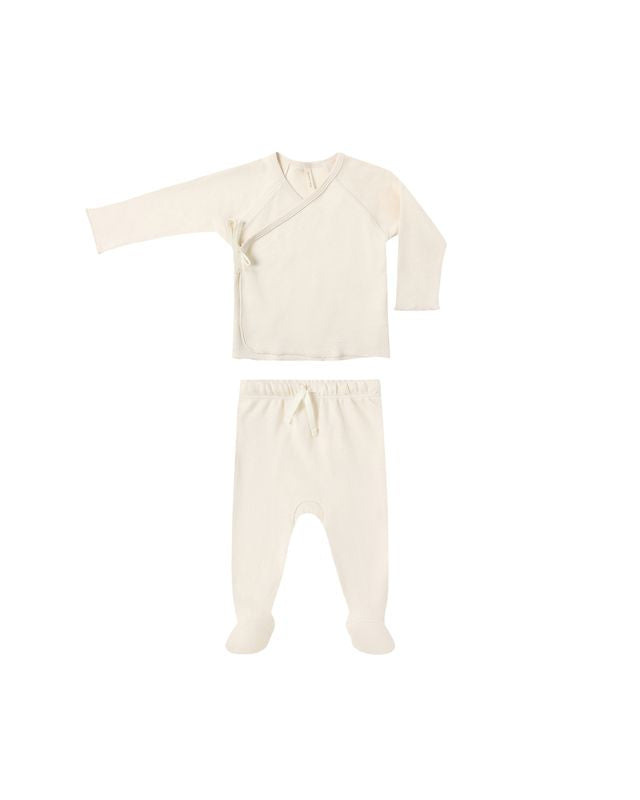 Newborn Natural Knotted Hat, Wrap Top & Pant Set - Twinkle Twinkle Little One