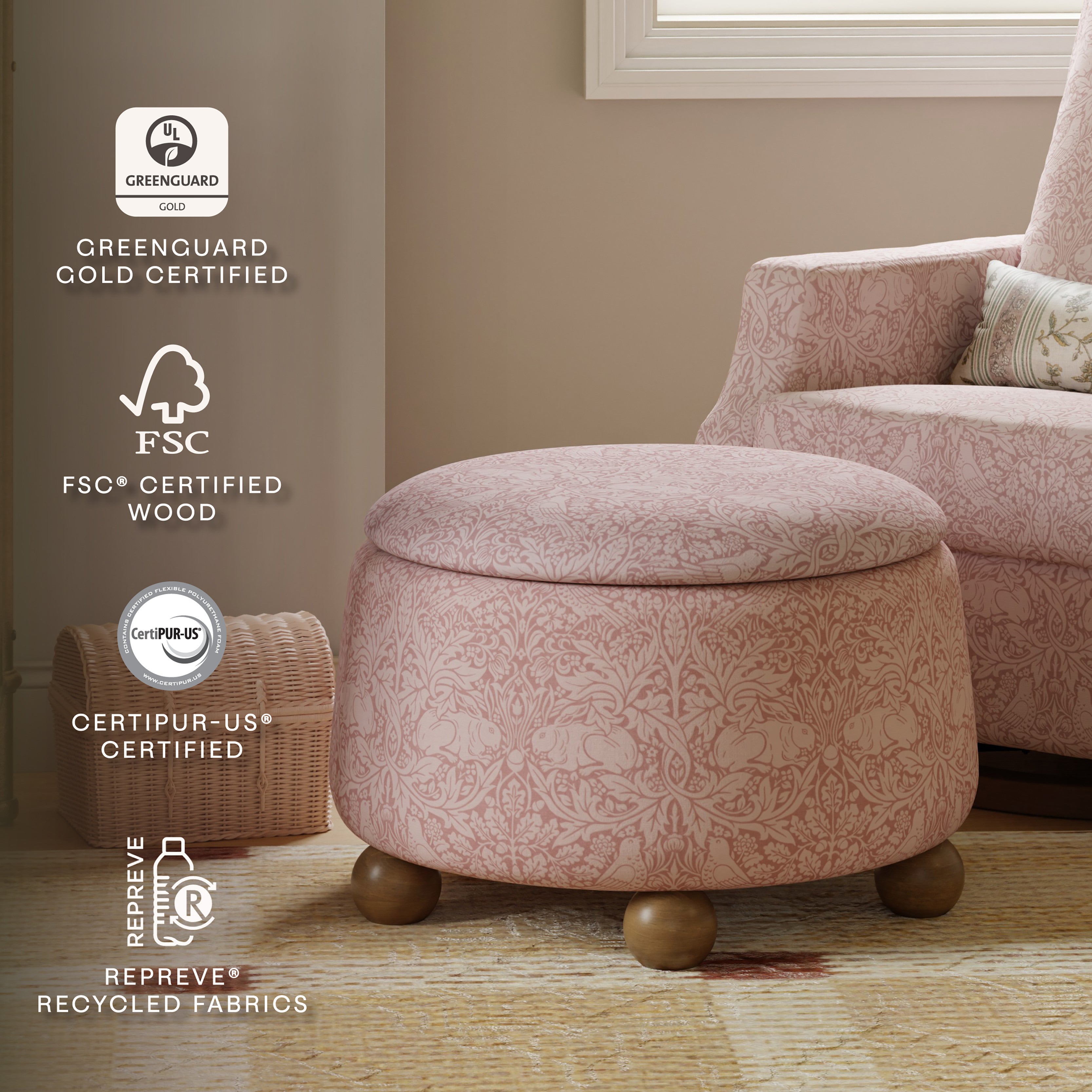 Morris & Co. x Namesake Tuffet Storage Ottoman