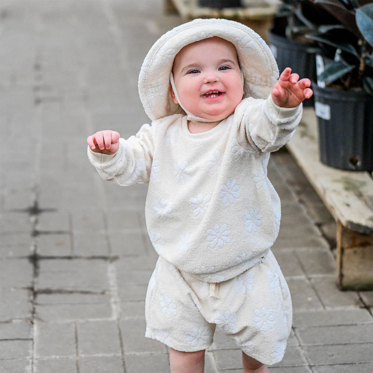 Terry Sunhat - Flowers Sculpted - Straw - Twinkle Twinkle Little One