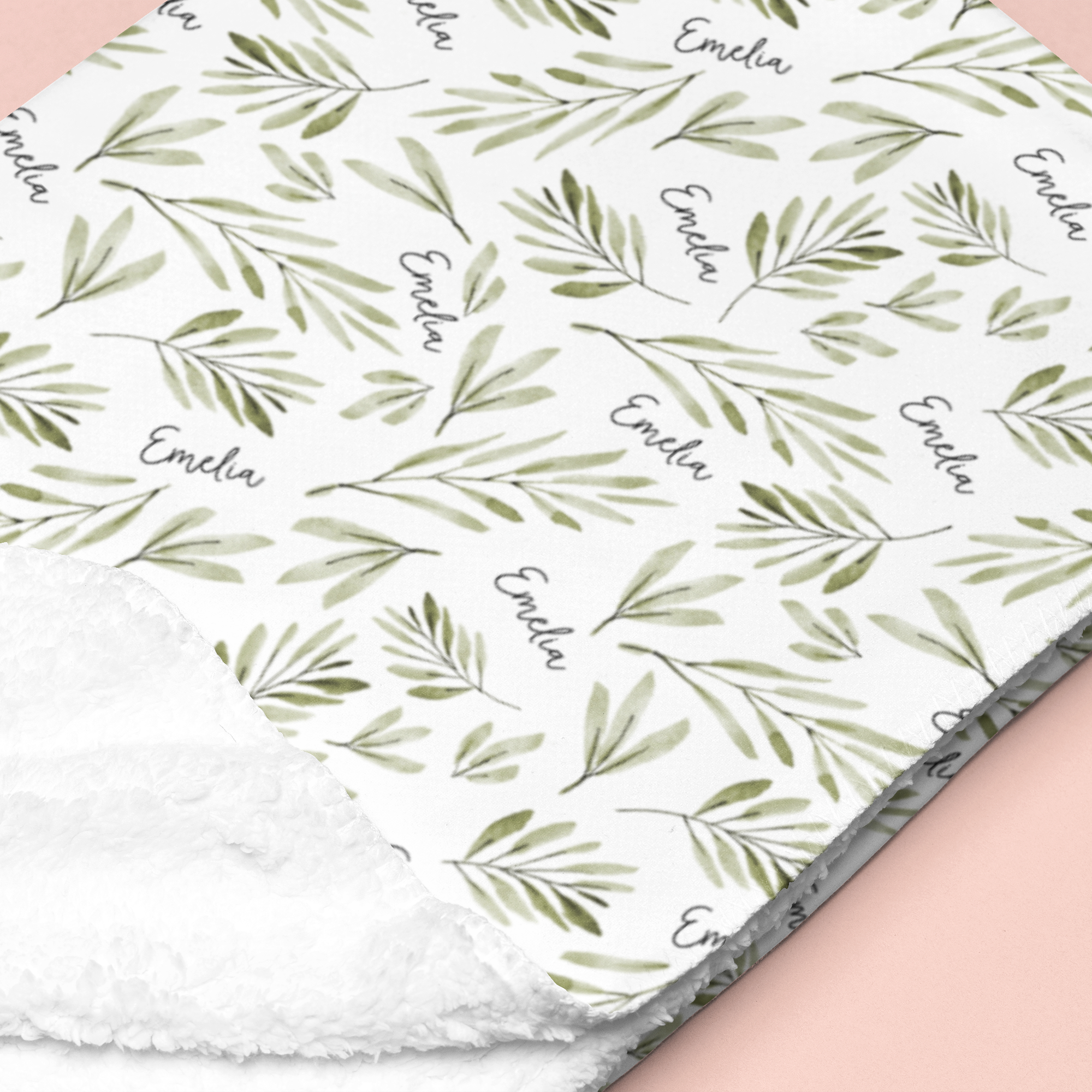 Sugar + Maple Sherpa-Lined Personalized Blanket | Olive Branch - Twinkle Twinkle Little One