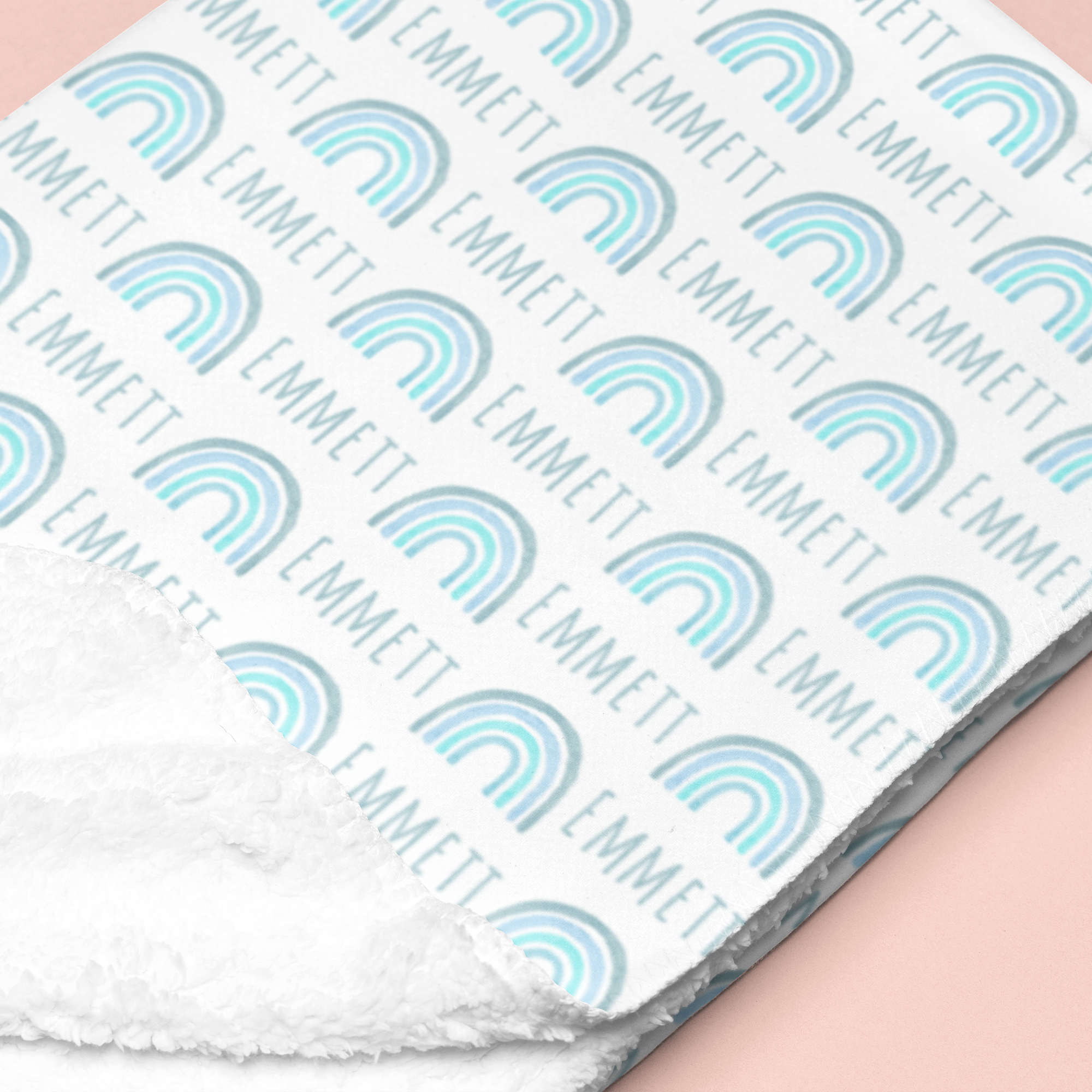 Sugar + Maple Sherpa-Lined Personalized Blanket | Rainbows - Twinkle Twinkle Little One