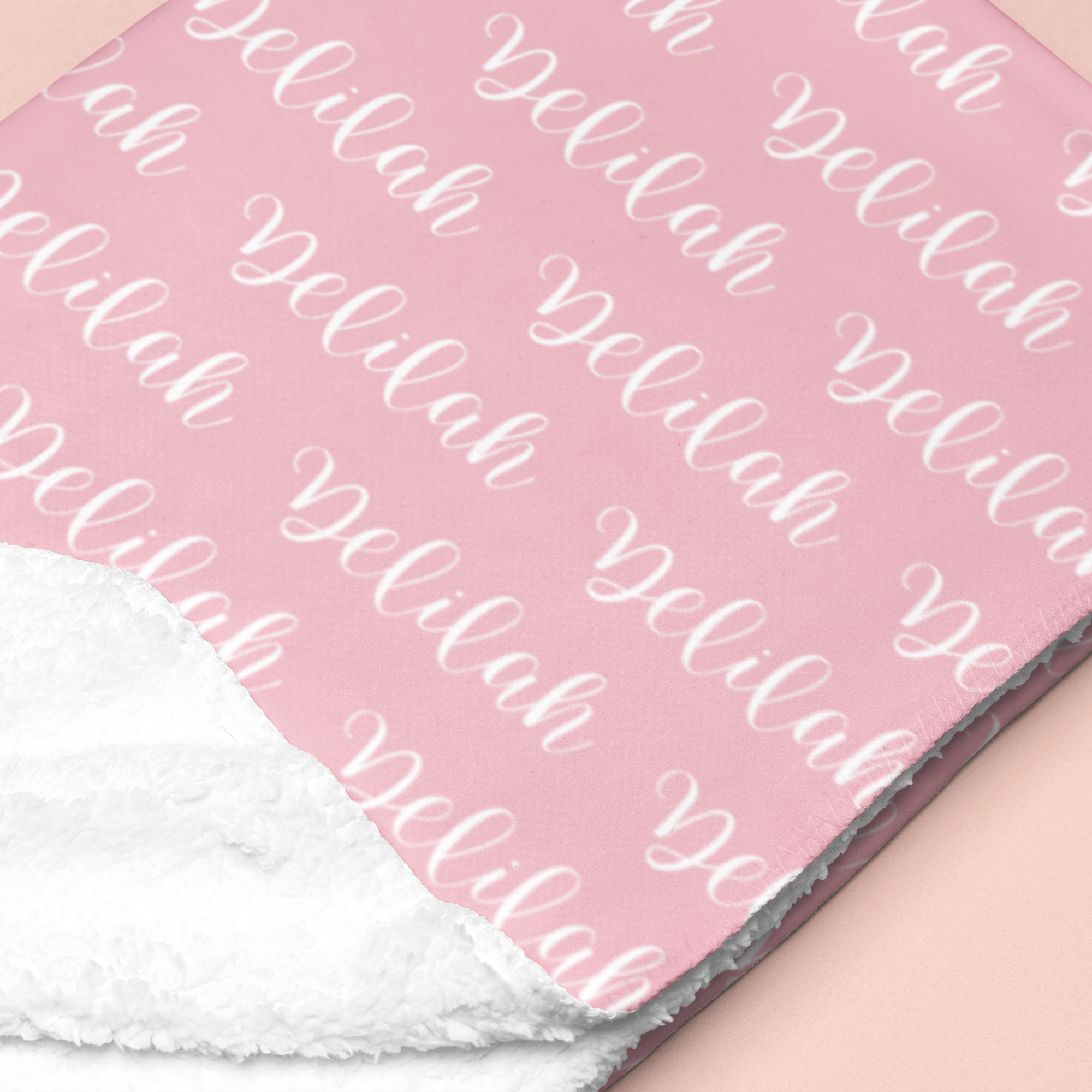 Sugar + Maple Sherpa-Lined Personalized Blanket | Repeating Name - Twinkle Twinkle Little One