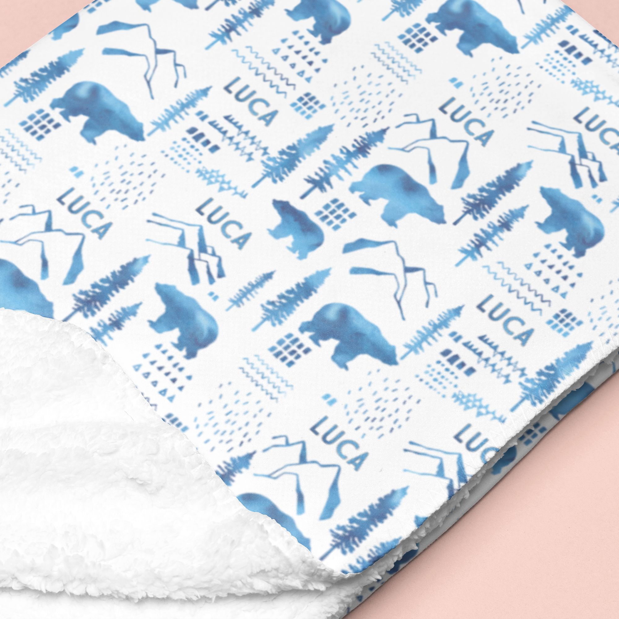 Sugar + Maple Sherpa-Lined Personalized Blanket | Woodland - Twinkle Twinkle Little One