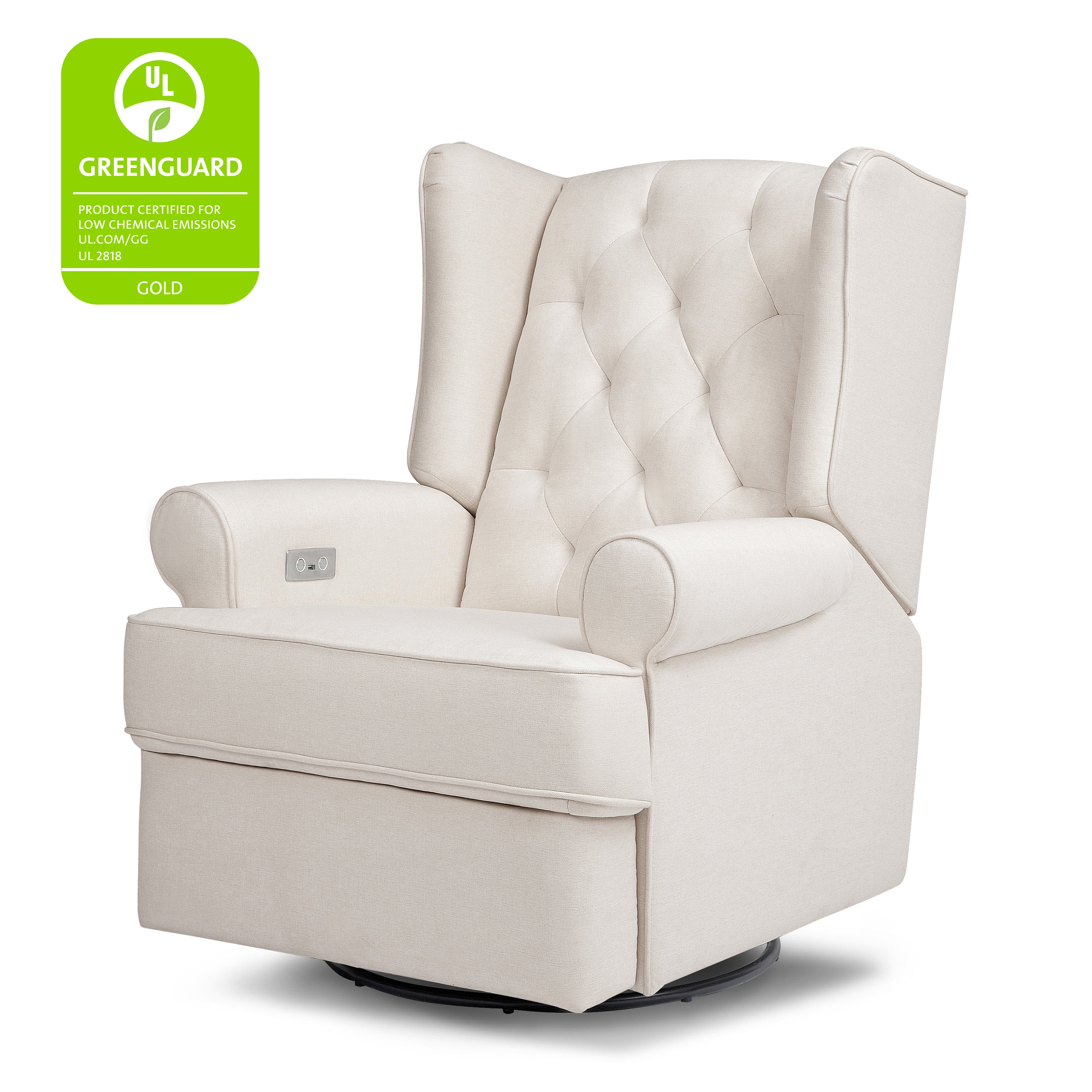 Namesake Harbour Electronic Recliner and Swivel Glider in Eco-Performance Fabric with USB port | Water Repellent & Stain Resistant