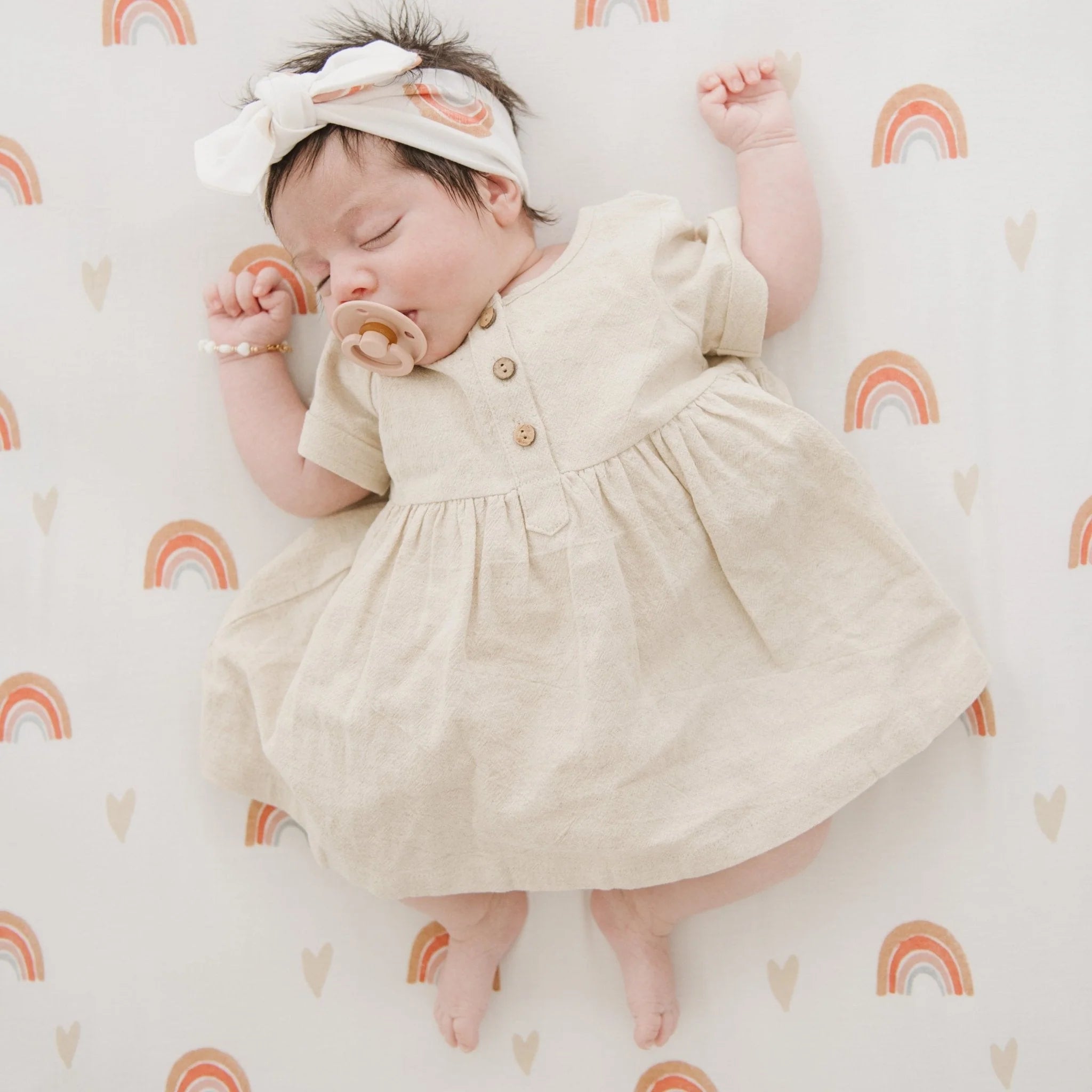 Over the Rainbow Stretchy Crib Sheet - Twinkle Twinkle Little One