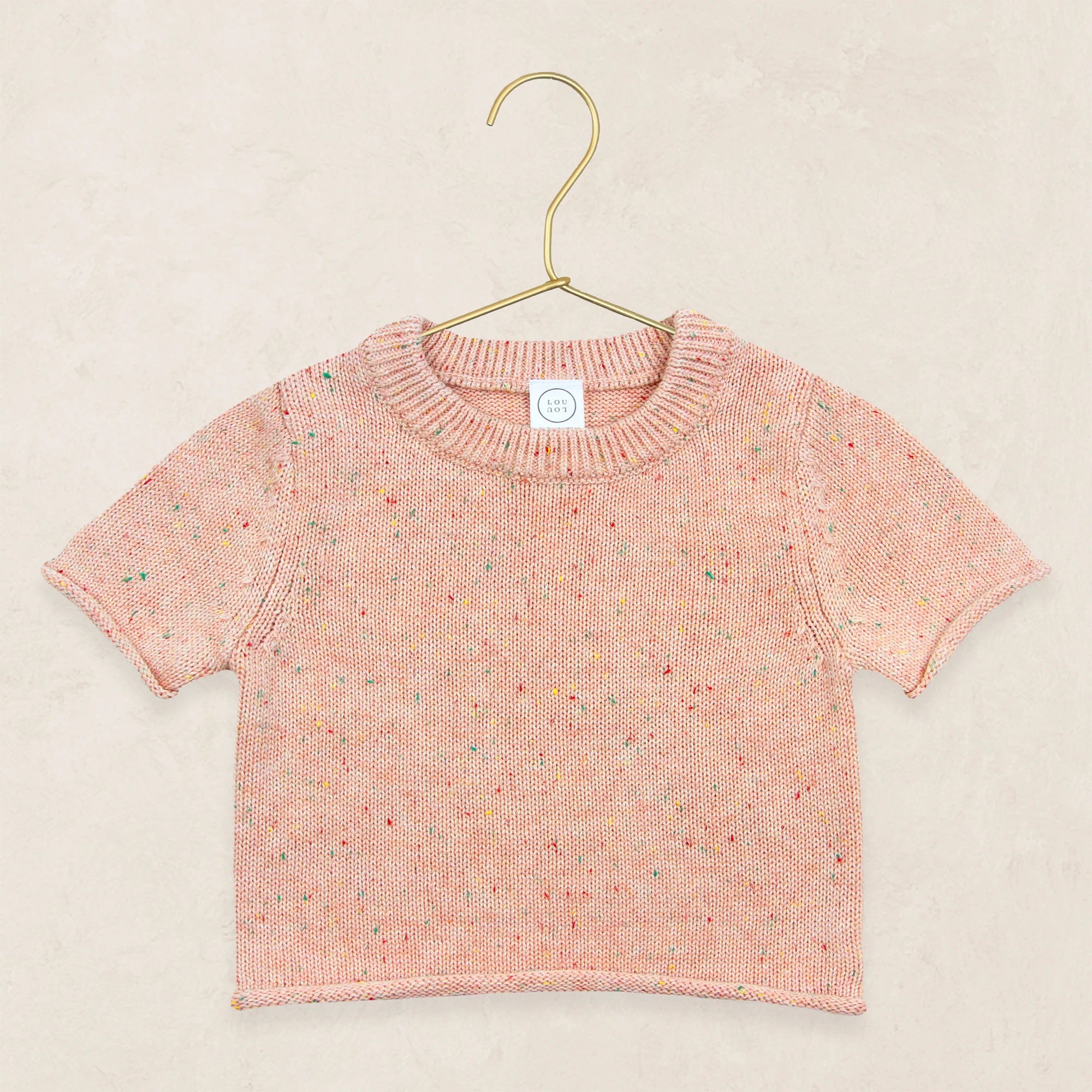 Lou Lou & Company KNIT SHORT SLEEVE TEE & KNIT SHORTS Set - PETAL SPECKLE - Twinkle Twinkle Little One