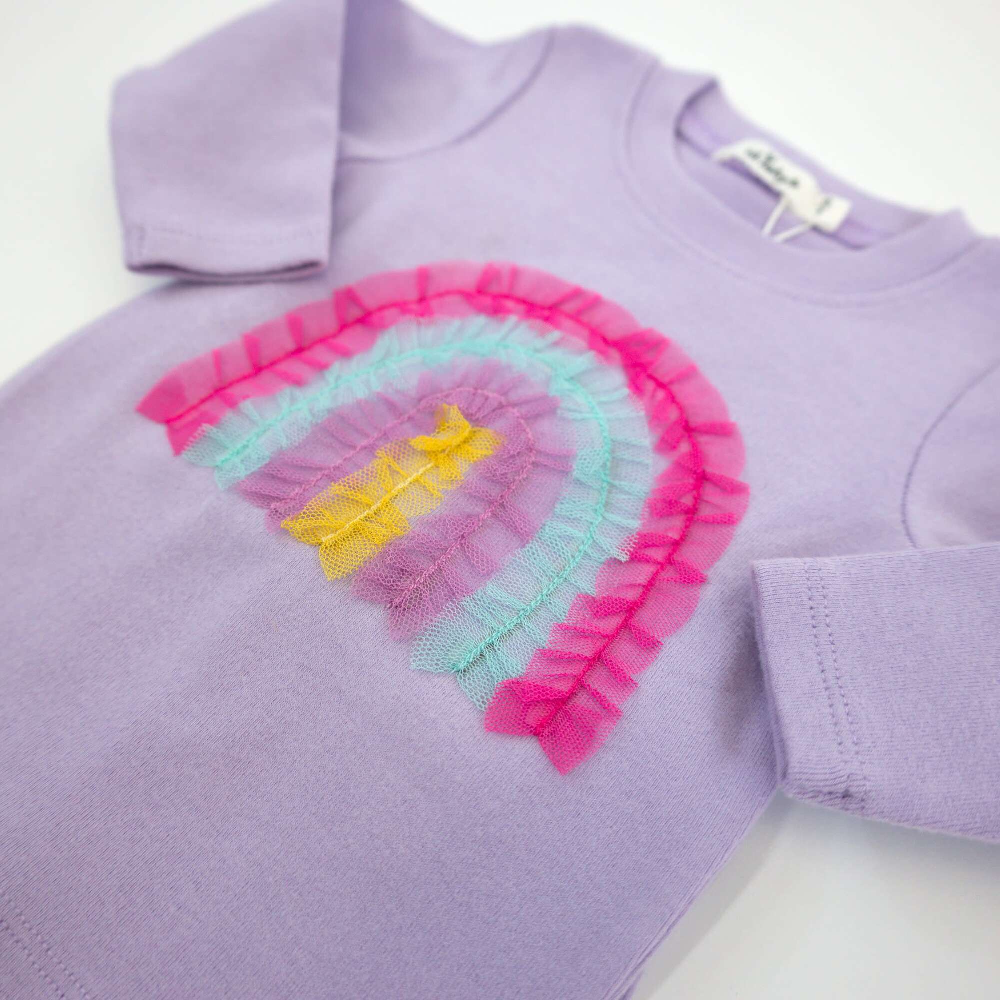 Bright Tulle Rainbow Applique 2 Piece Set - Orchid - Twinkle Twinkle Little One