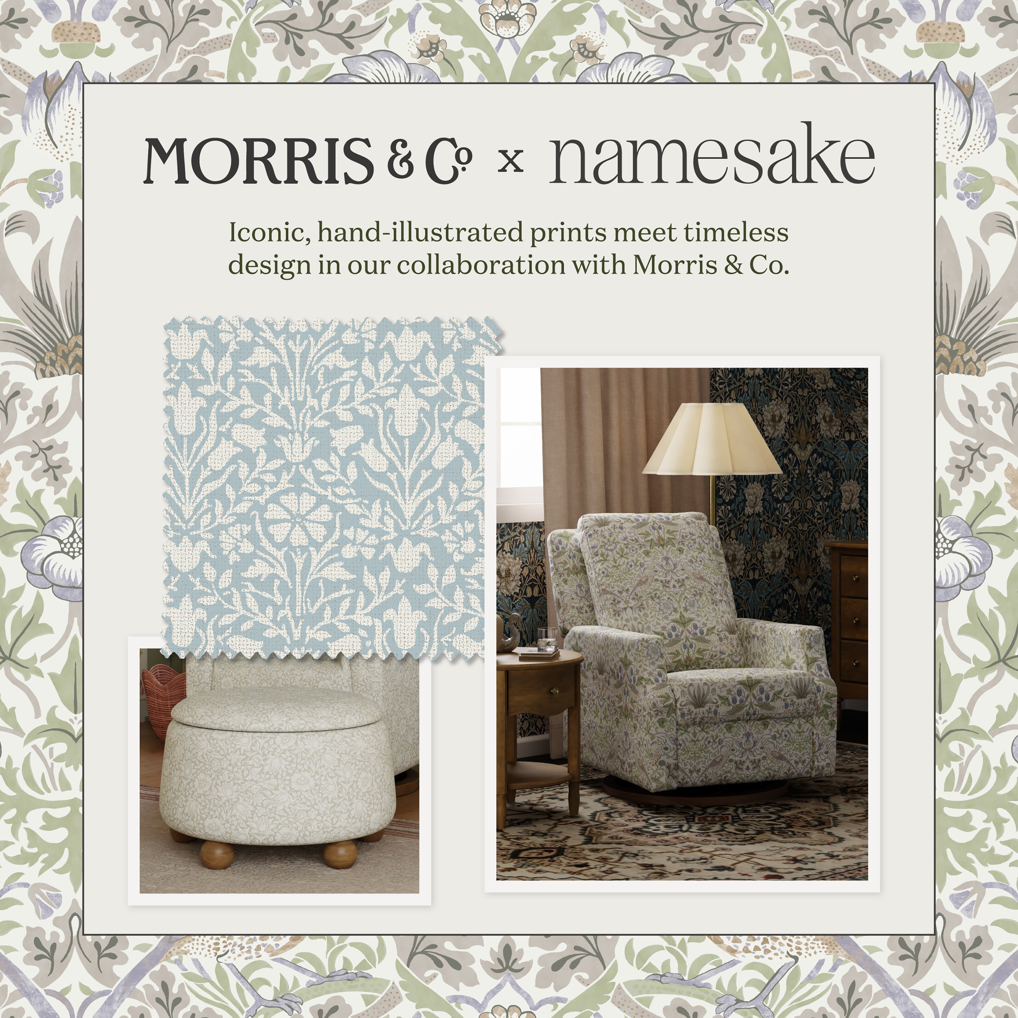 Morris & Co. x Namesake Crawford Gliding Ottoman