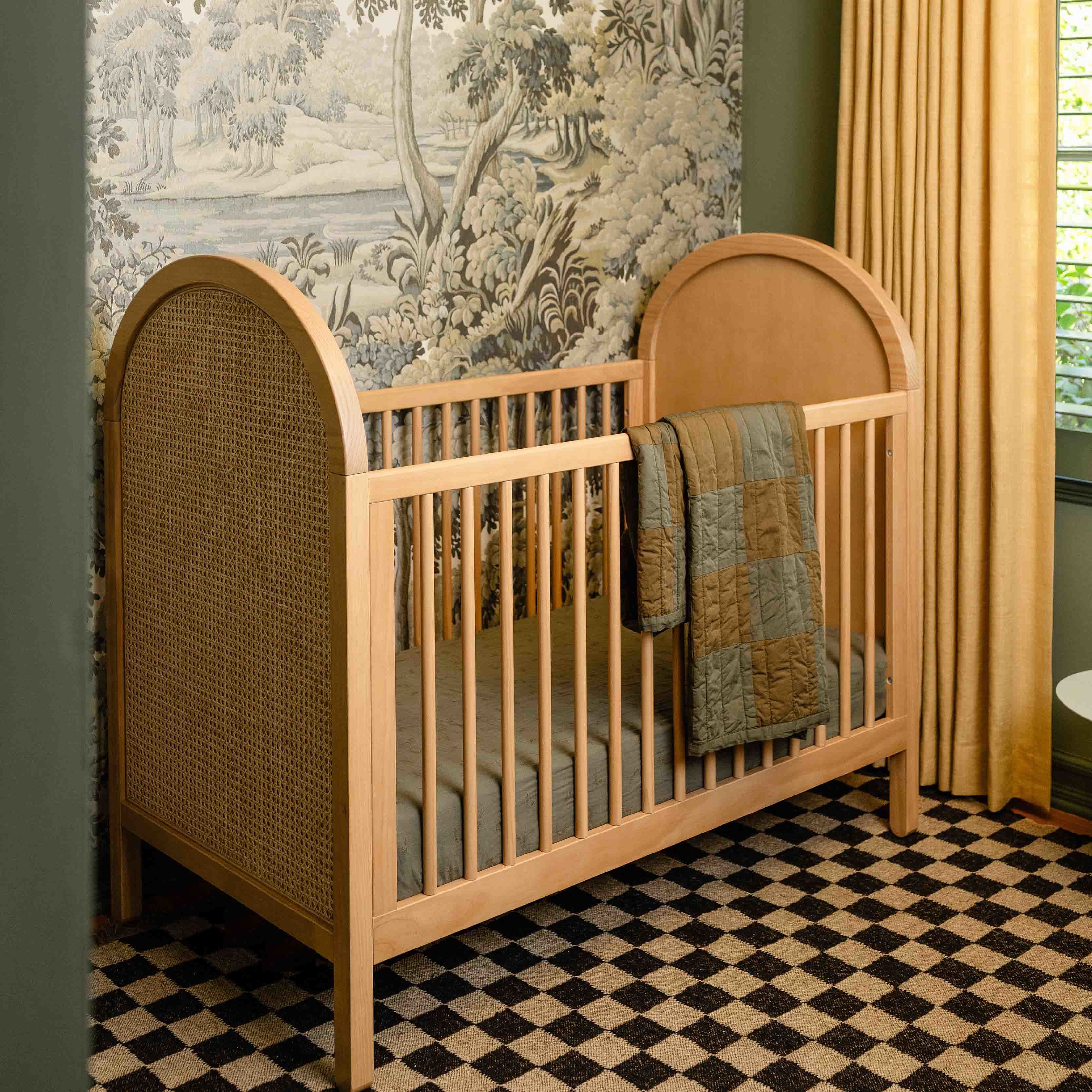 Babyletto Bondi Cane 3-in-1 Convertible Crib with Toddler Bed Conversion Kit