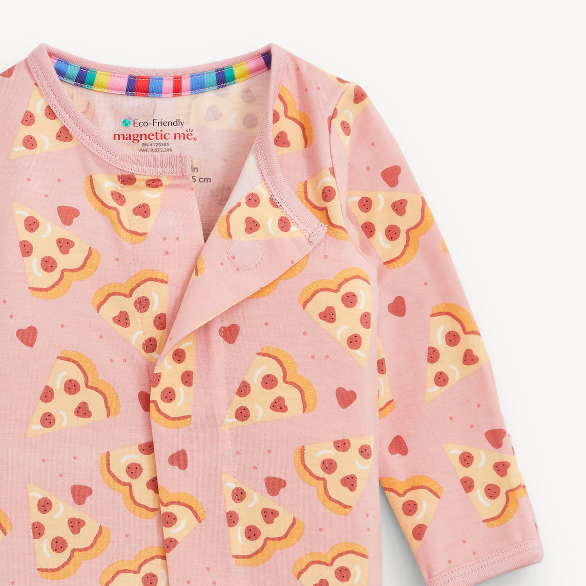 Pizza My Heart Pink Modal Magnetic Footie