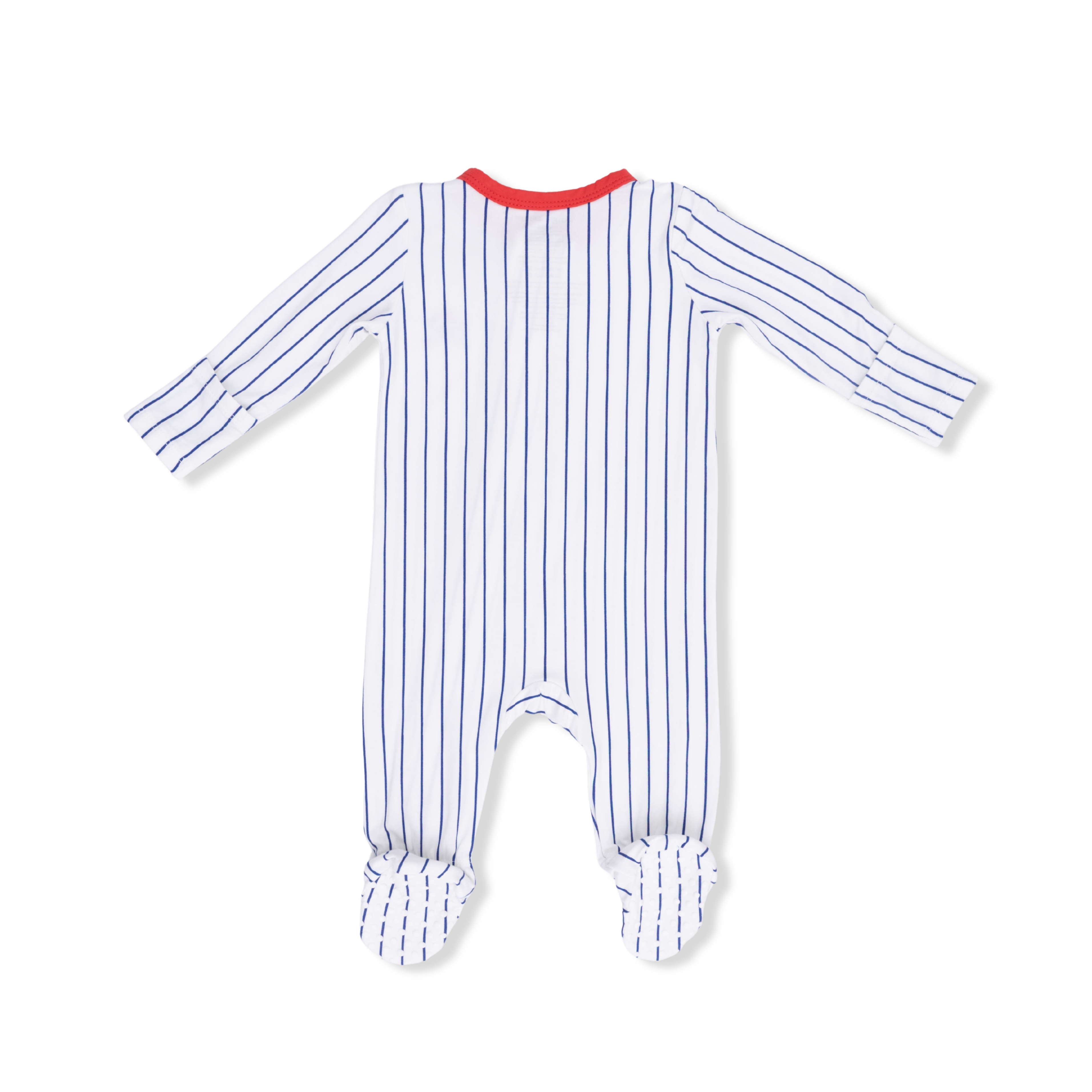 Baseball Stripe 2 Way Zipper Footie