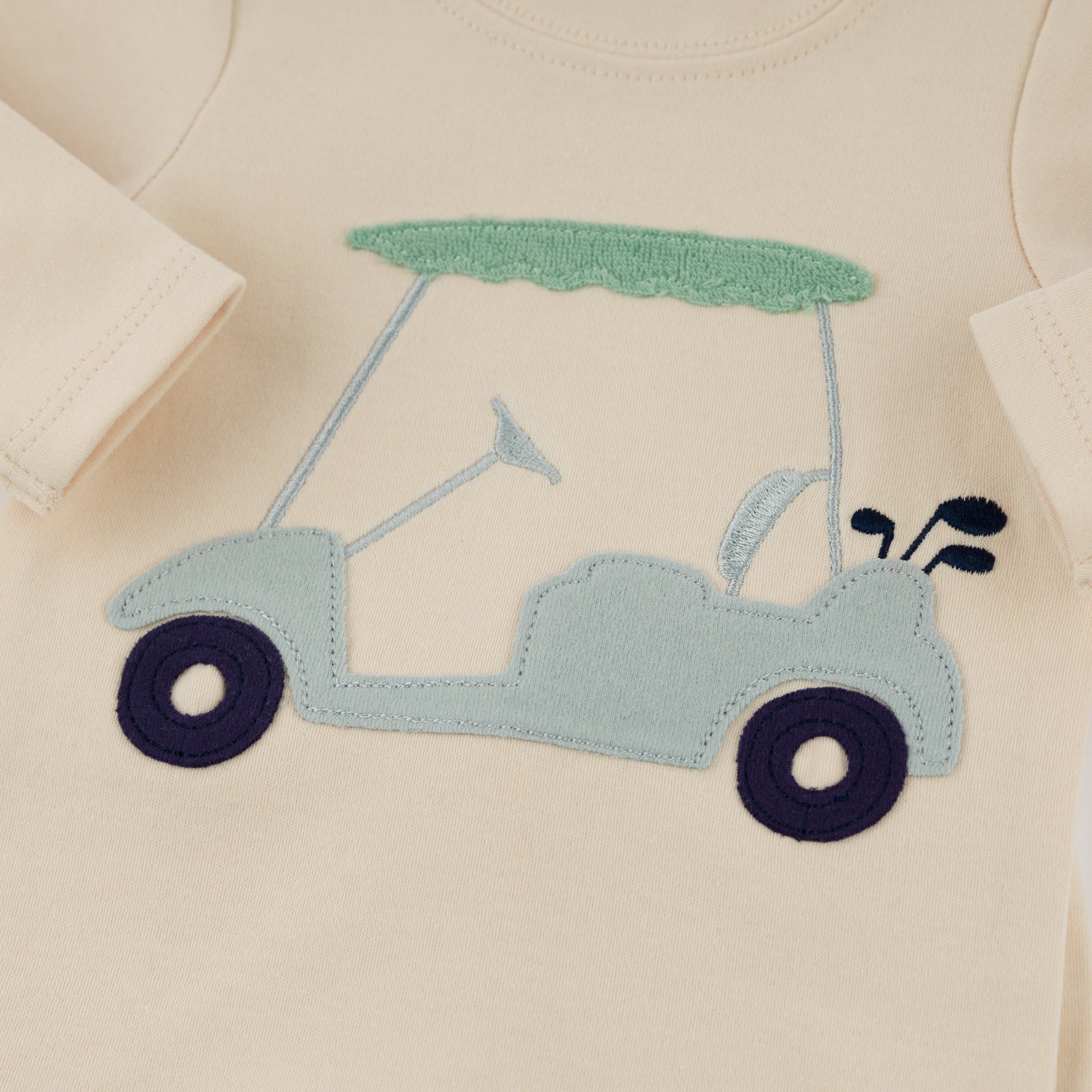 Two Piece Set - Golf Cart Applique - Natural