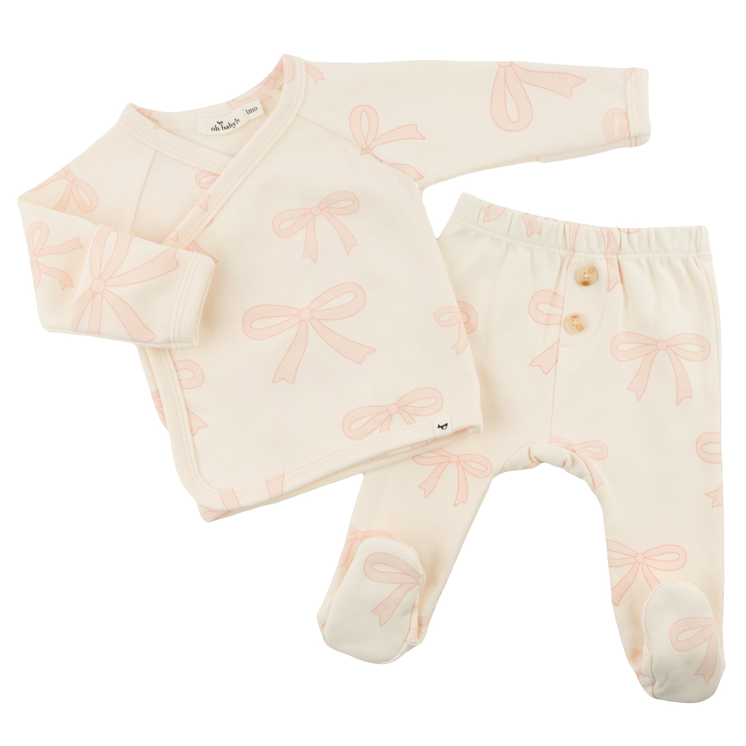 Big Bows Kimono Set - Milk