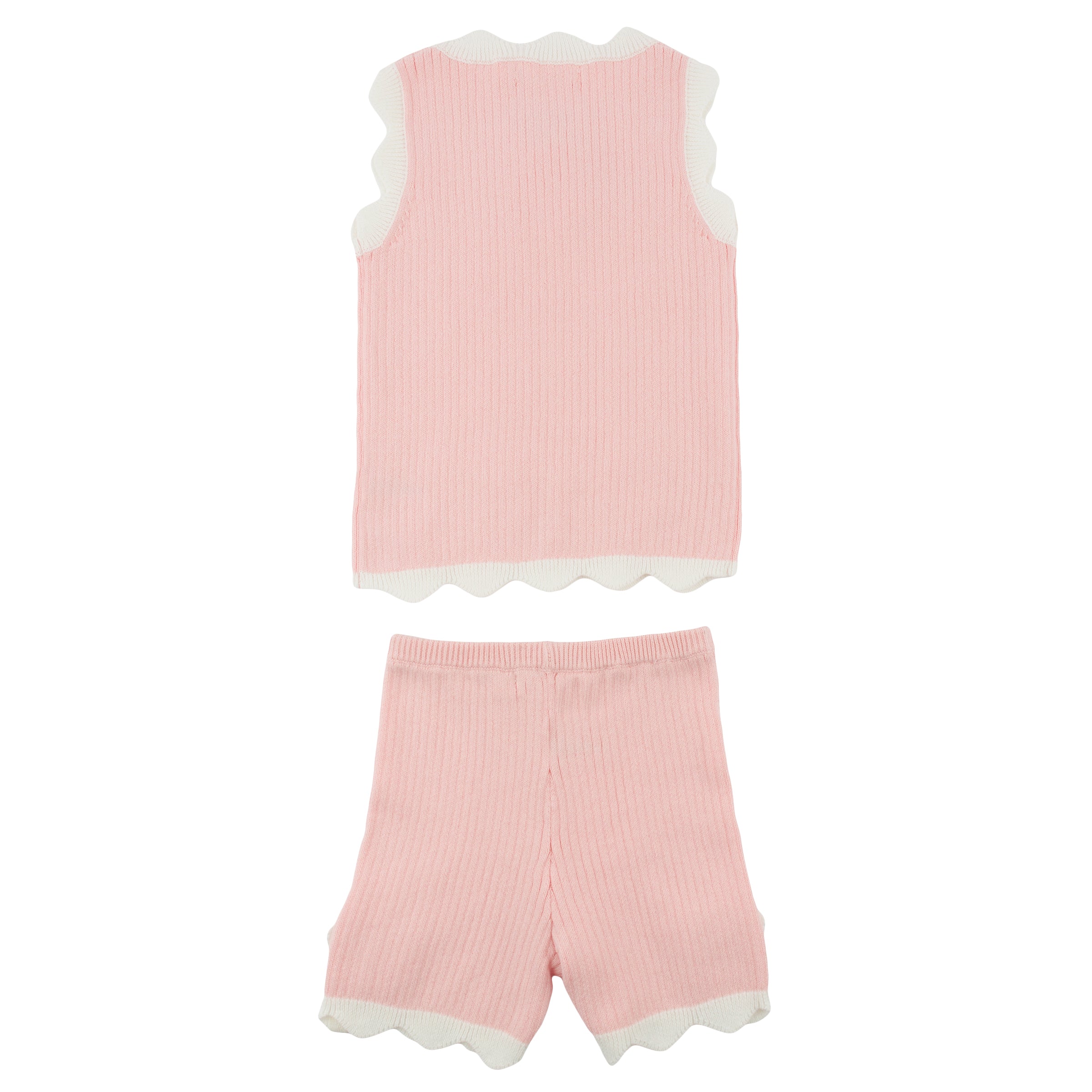 Crochet Daisies Chloe Tank & Short Set - Pink