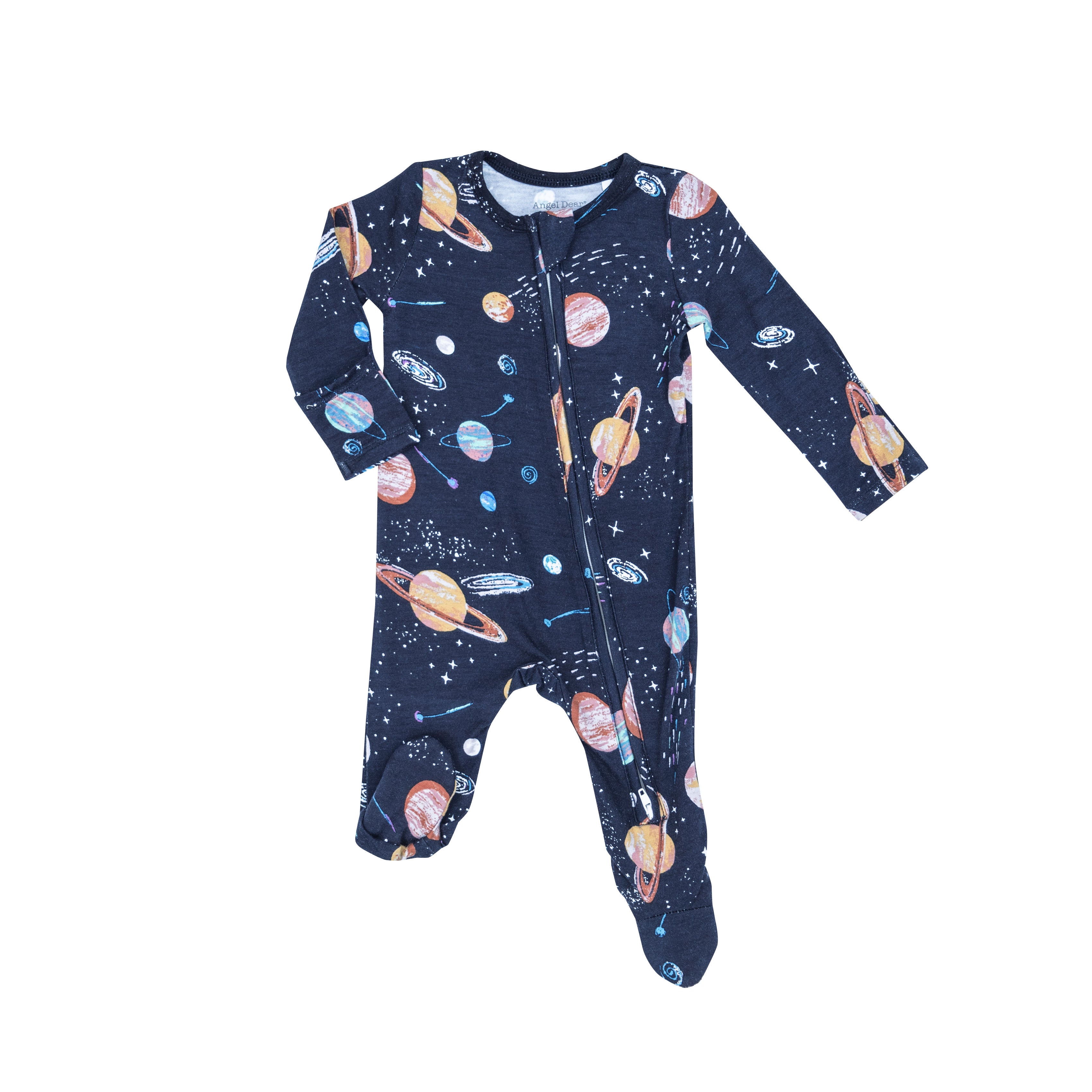Solar System Bamboo 2 Way Zipper Footie - Twinkle Twinkle Little One
