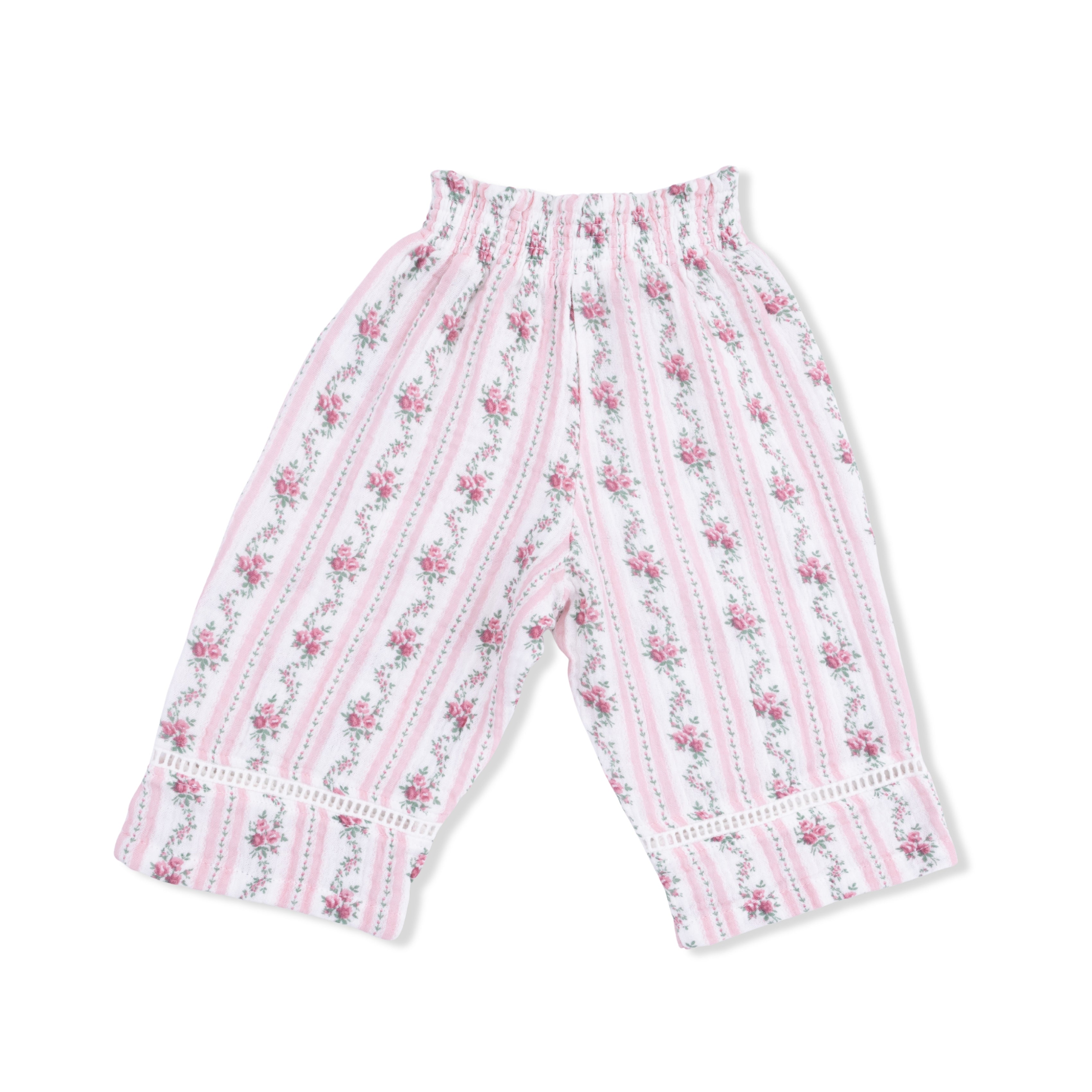 Peplum Tank And Smocked Waist Pants - Winding Roses Stripe