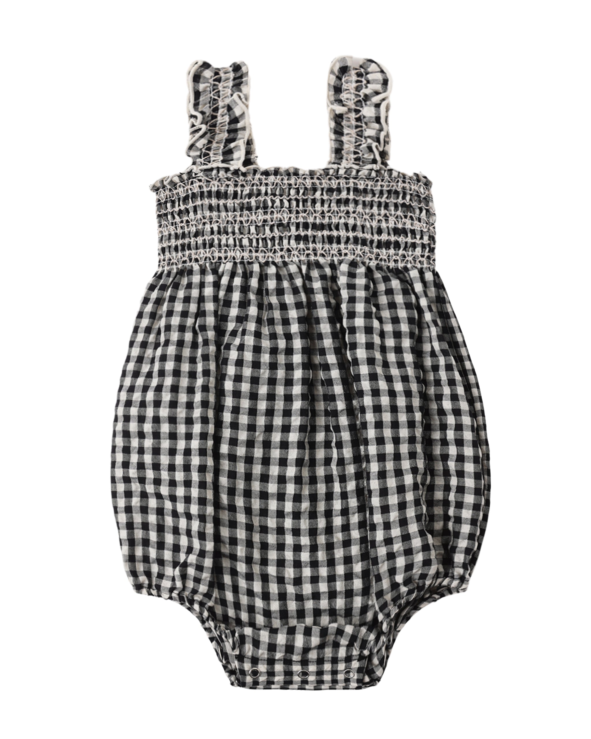 Rylee + Cru Julia Romper || Black Check