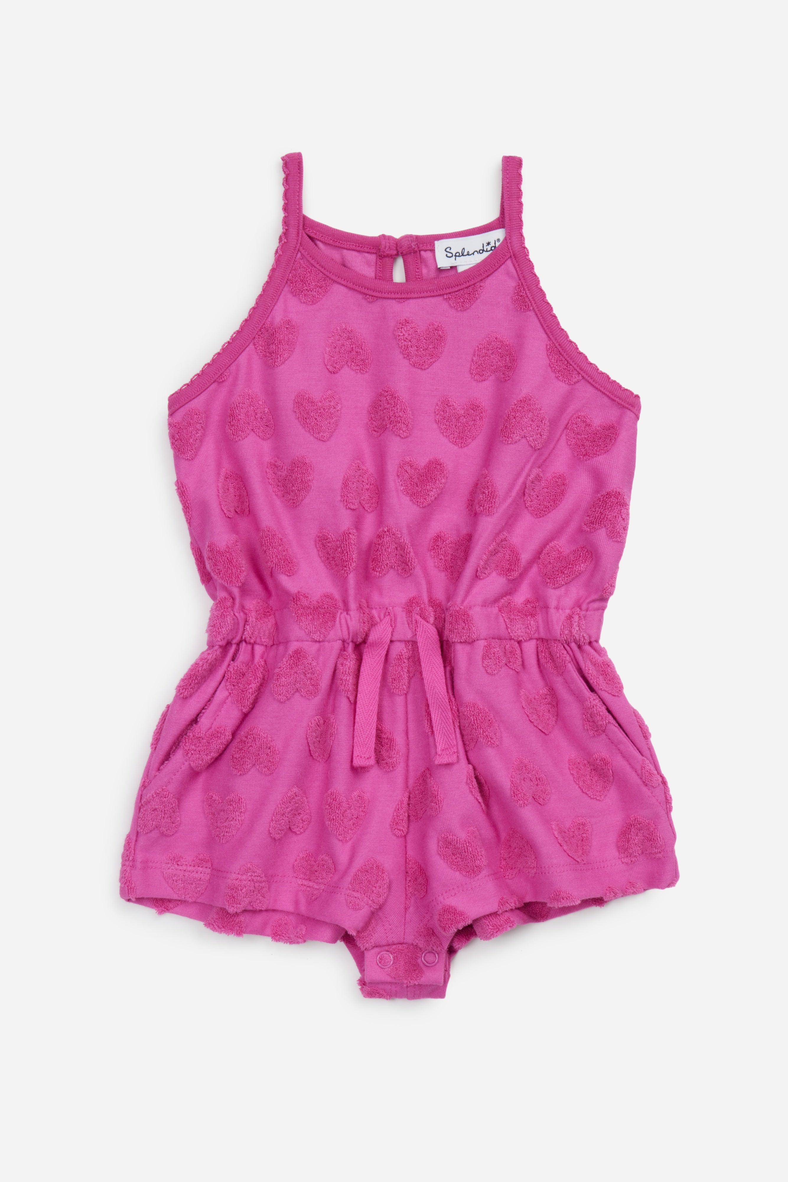 Infant Girl Loopy Terry Heart Romper