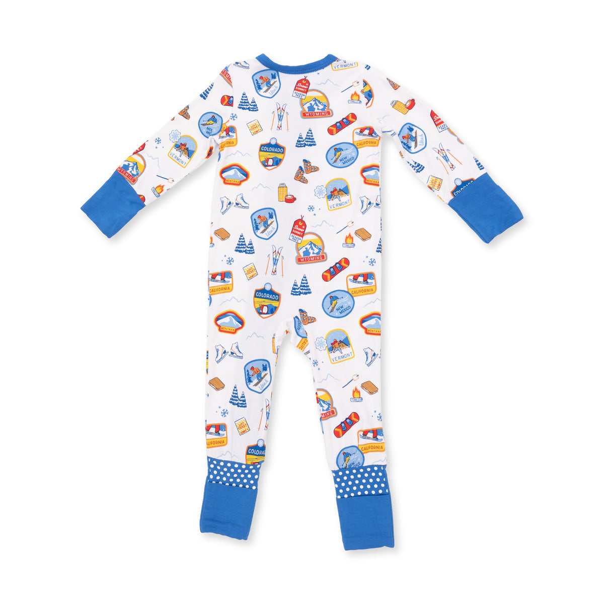 Angel Dear Vintage Ski Patches Convertible Romper