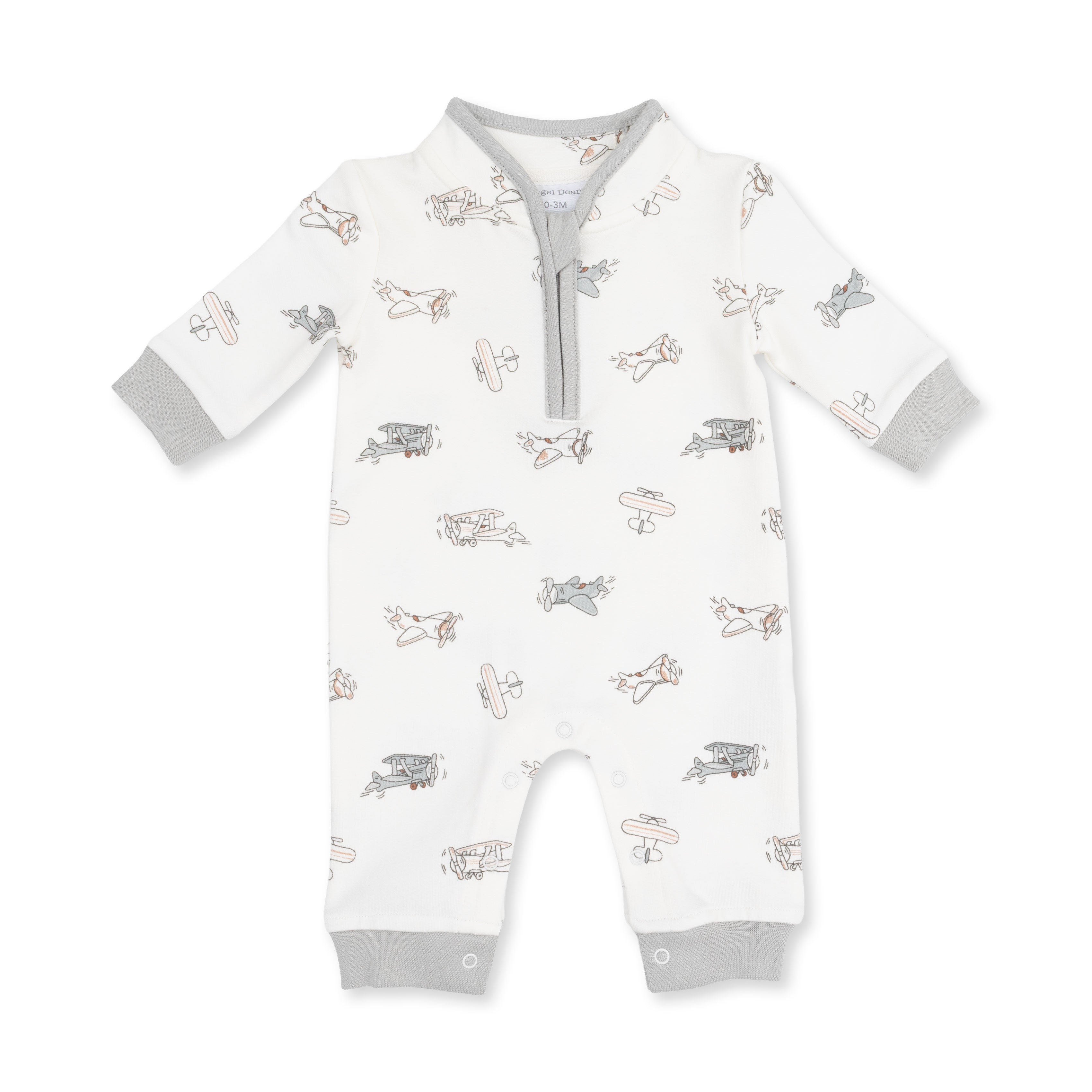 Angel Dear Vintage Airplane Pilots Zip Neck Romper