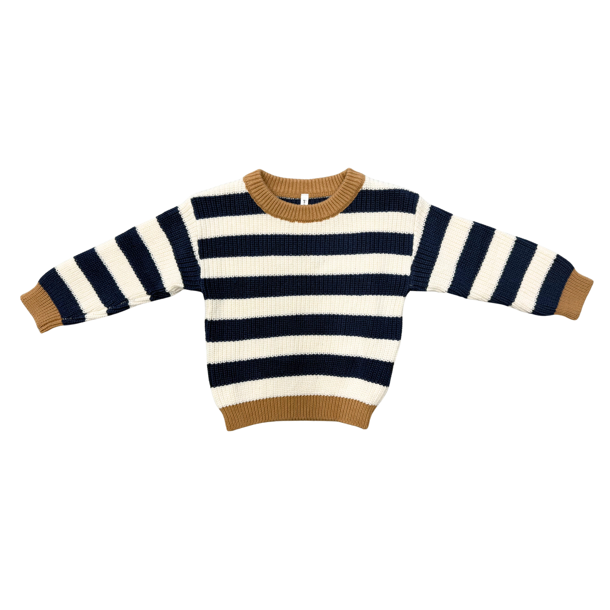 Charcoal Bronze Stripe Knit Sweater