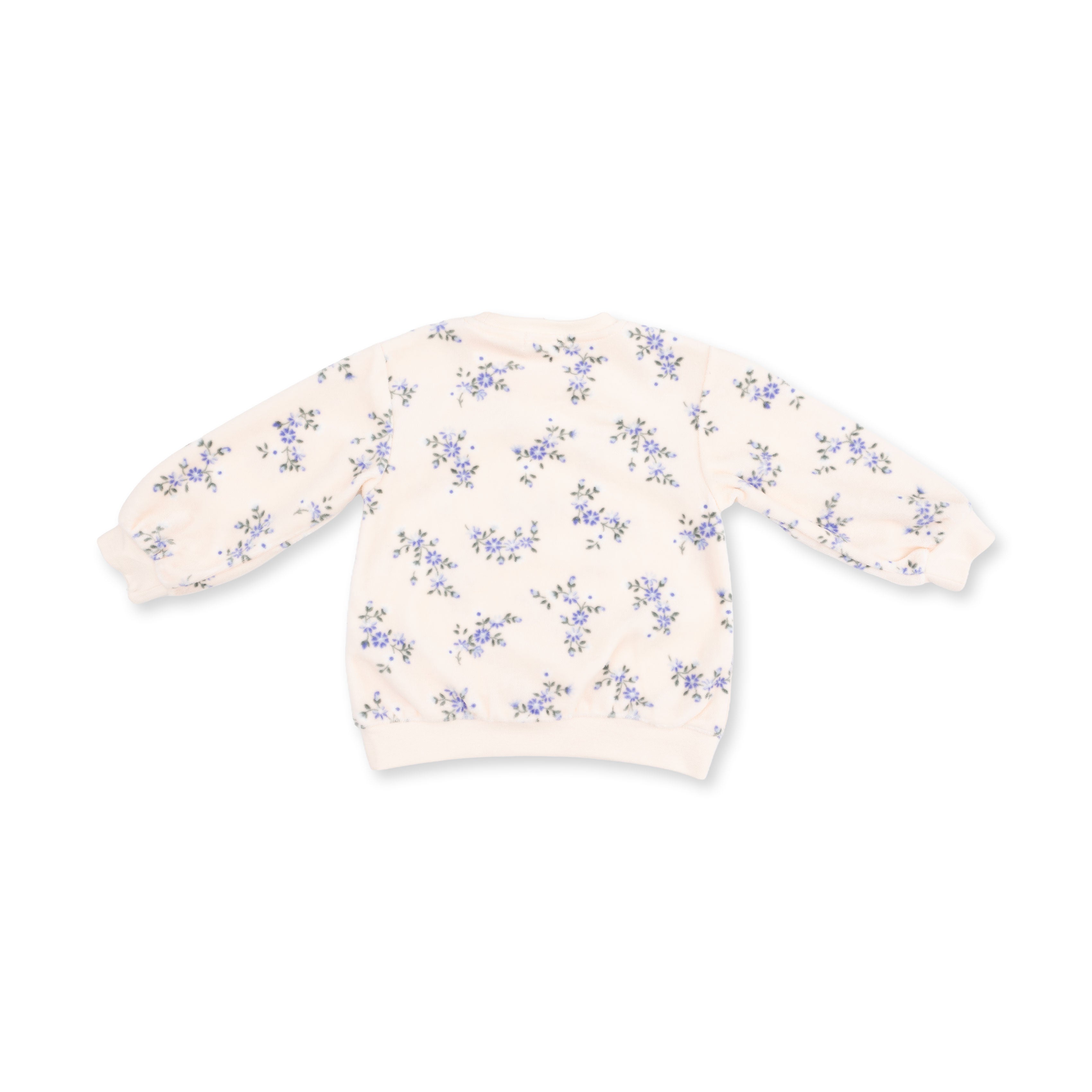 Angel Dear Sweet Hanna Floral Velour Oversized Sweatshirt and Wide Leg Pant