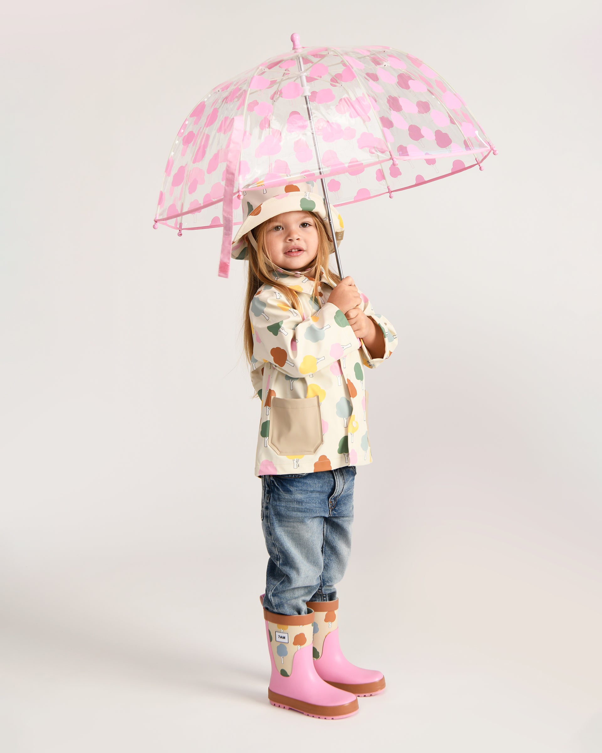 Pink Cloud Print Umbrella - Twinkle Twinkle Little One