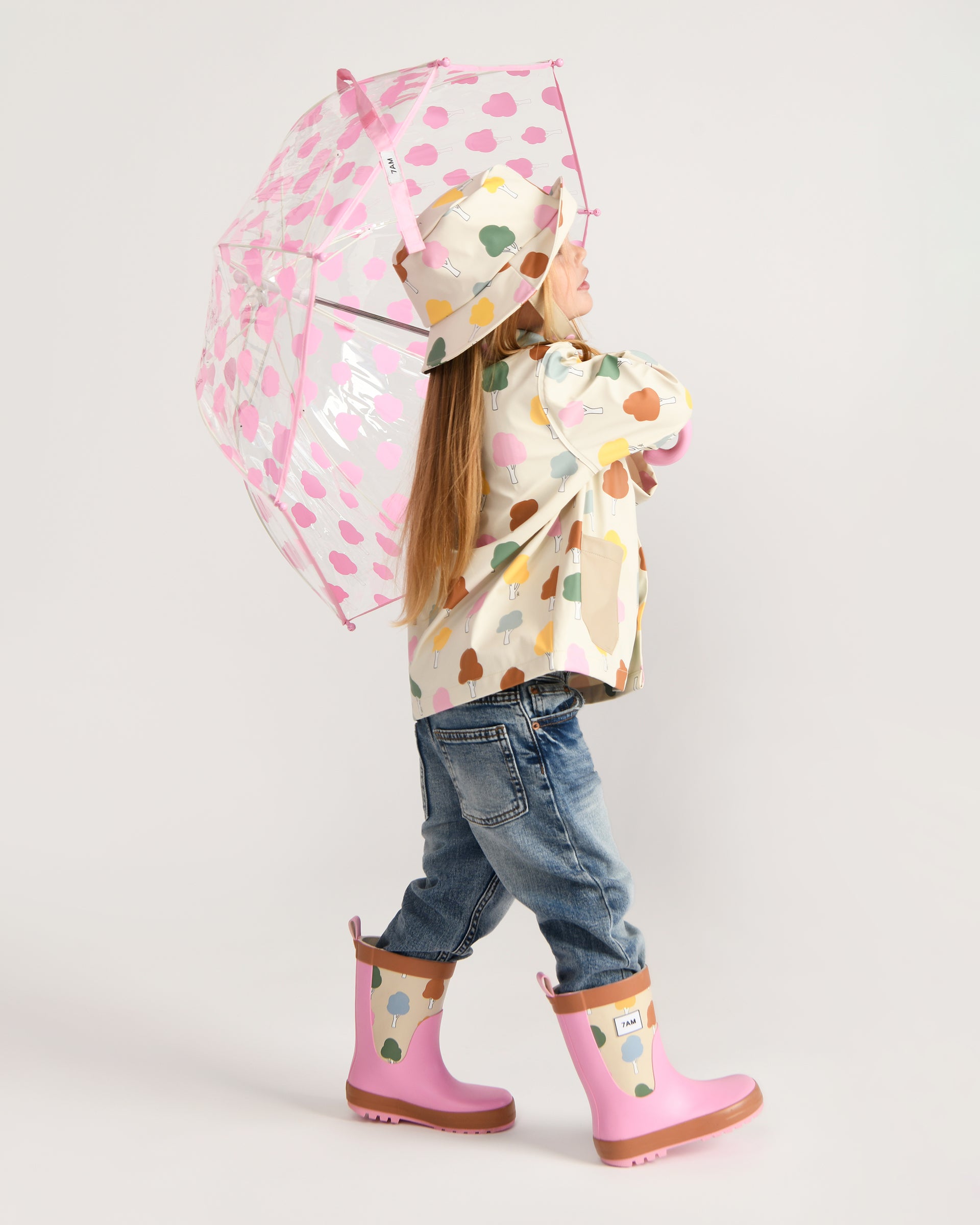 Pink Cloud Print Umbrella - Twinkle Twinkle Little One
