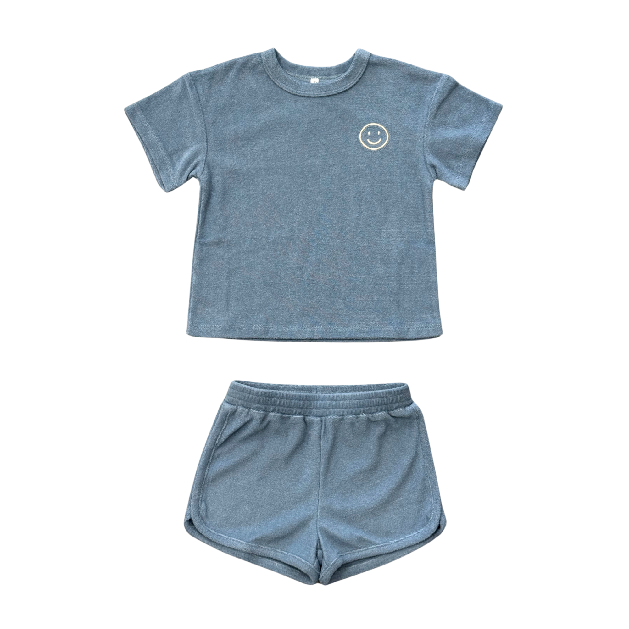 Short Sleeve Cotton Terry Set - Mountain Spring