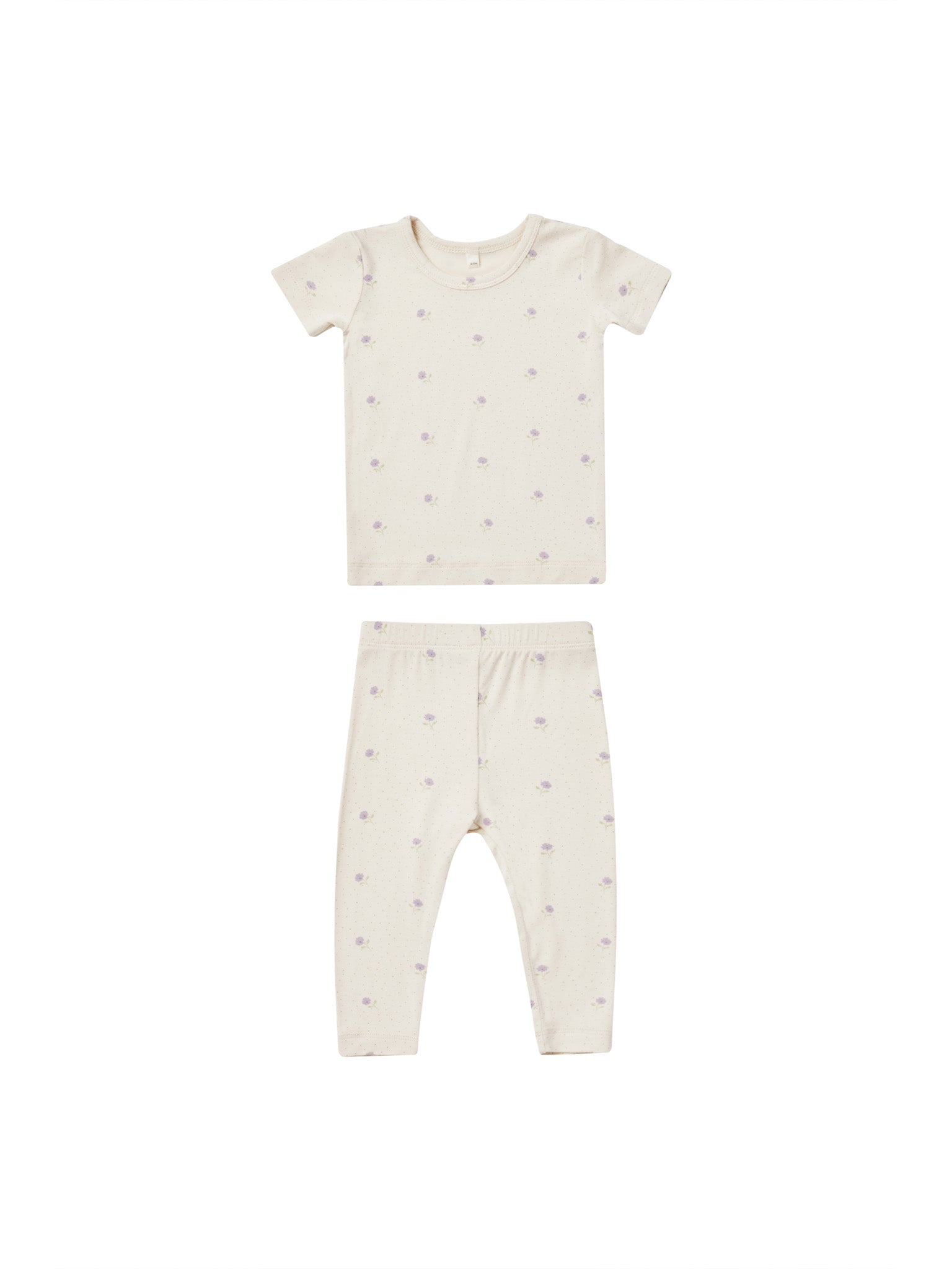 Bamboo Short Sleeve Pajama Set - Sweet Pea - Twinkle Twinkle Little One