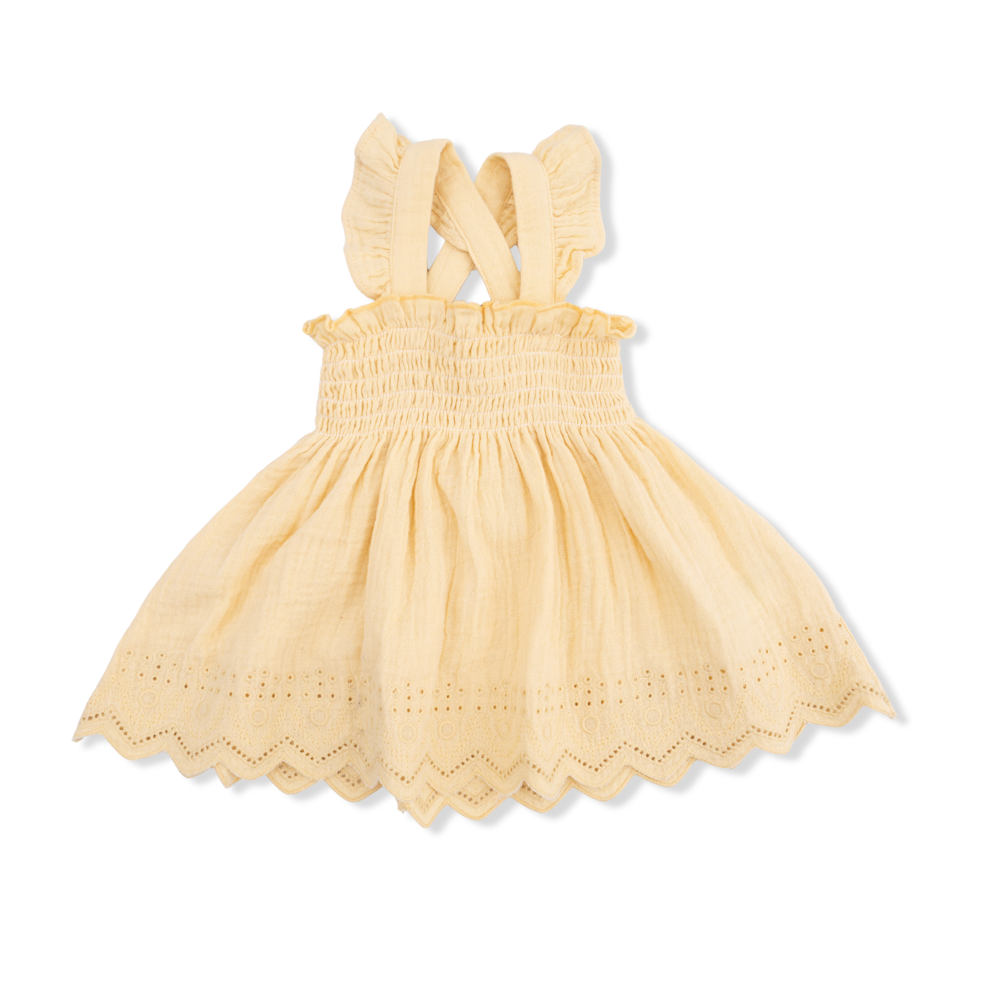 Smocked Top With Bloomer - Solid Muslin Italian Straw