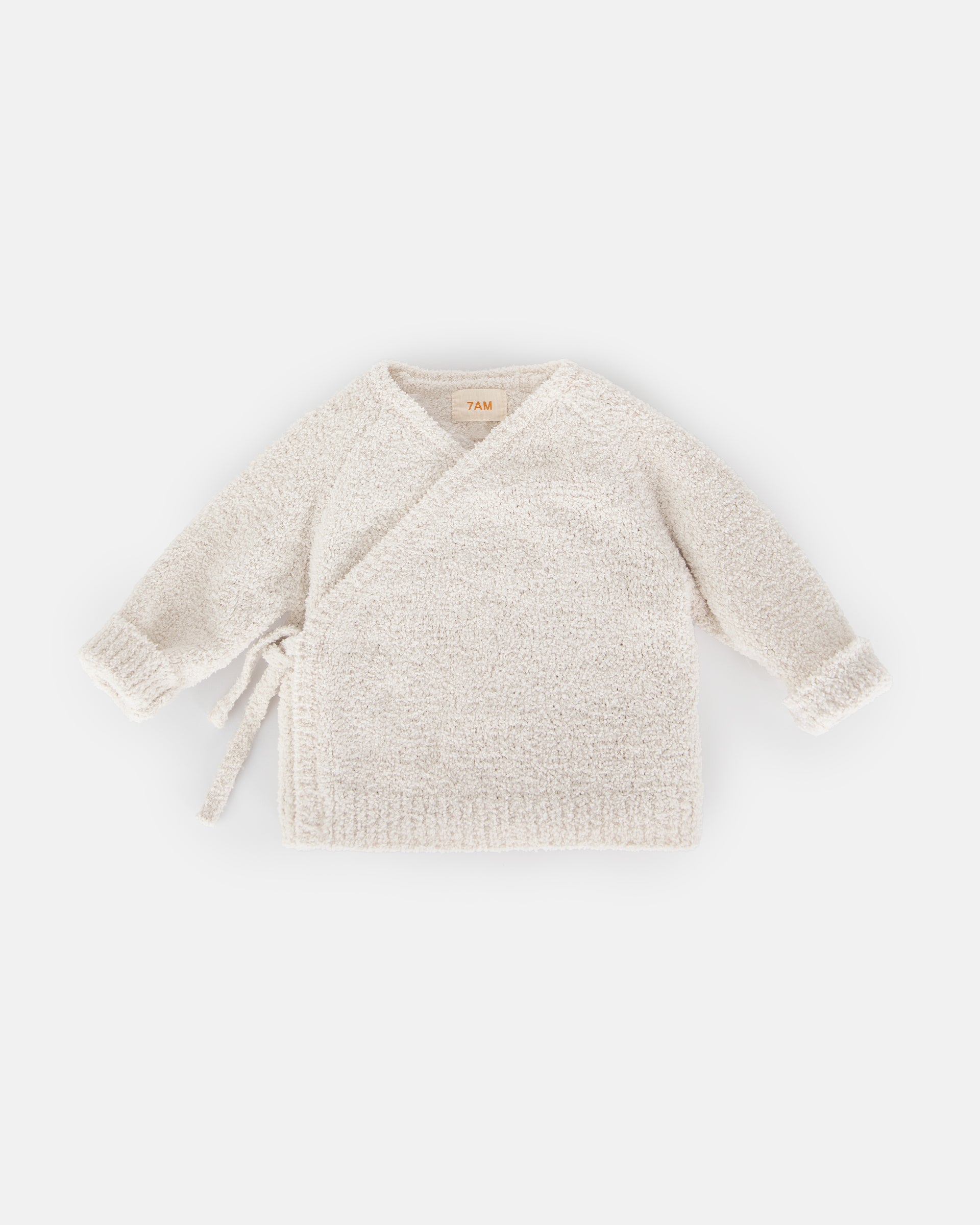 7 A.M. Enfant Fuzzy Wrap Top - Ecru - Twinkle Twinkle Little One