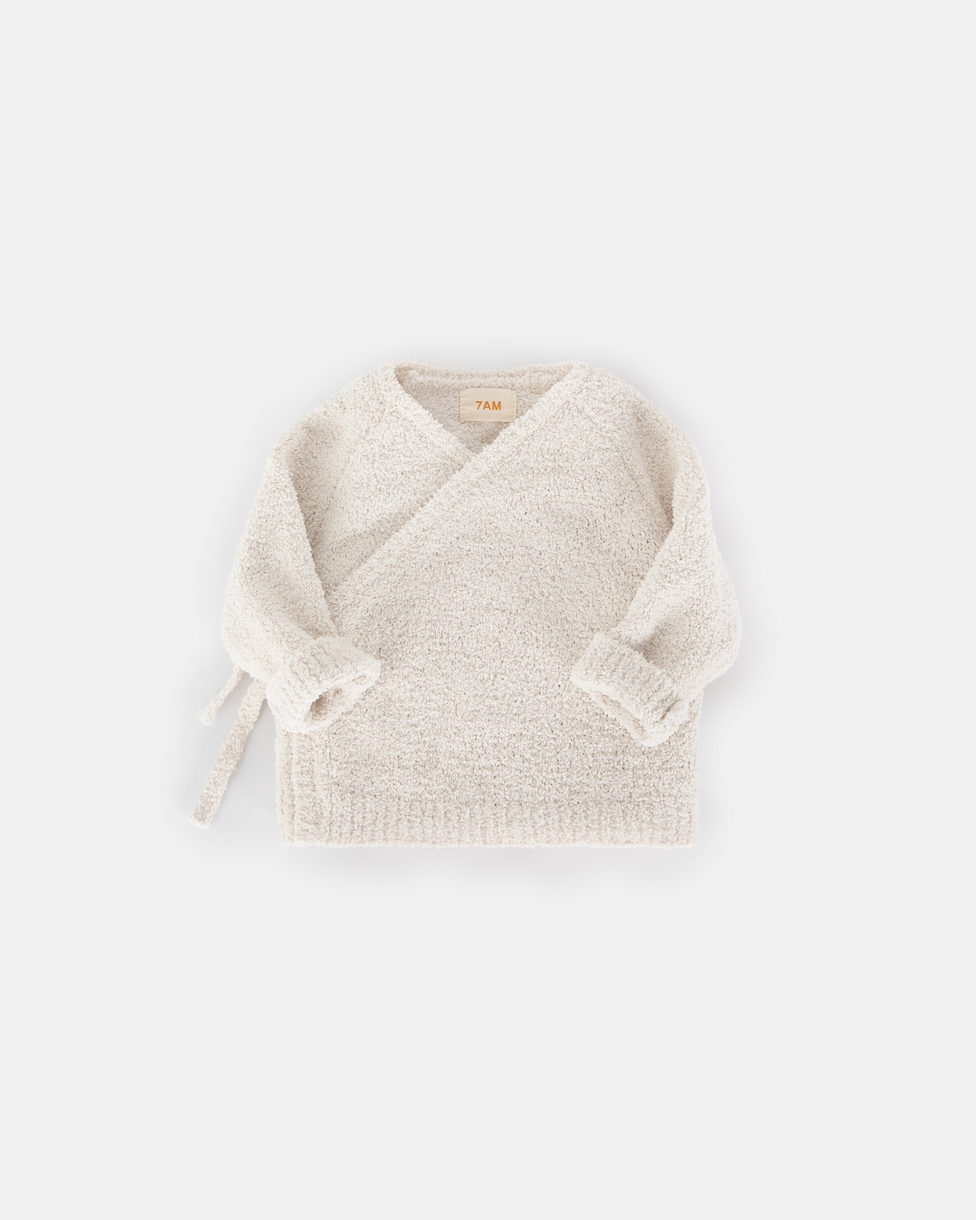 7 A.M. Enfant Fuzzy Wrap Top - Ecru - Twinkle Twinkle Little One