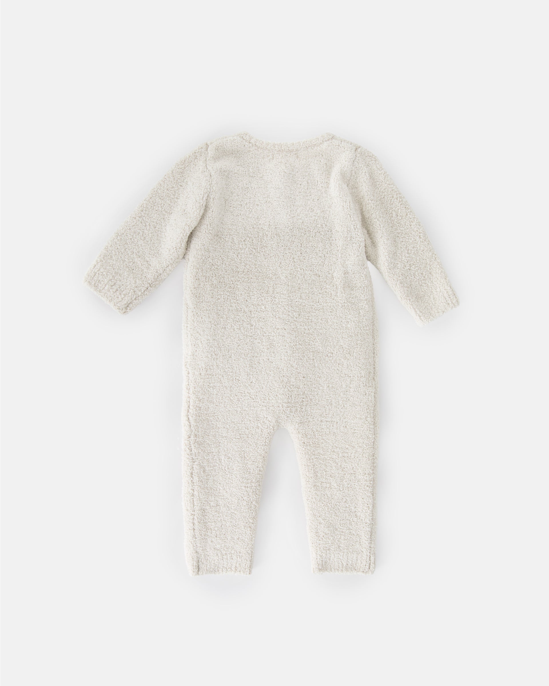 7 A.M. Enfant Fuzzy Long Sleve Romper - Ecru - Twinkle Twinkle Little One