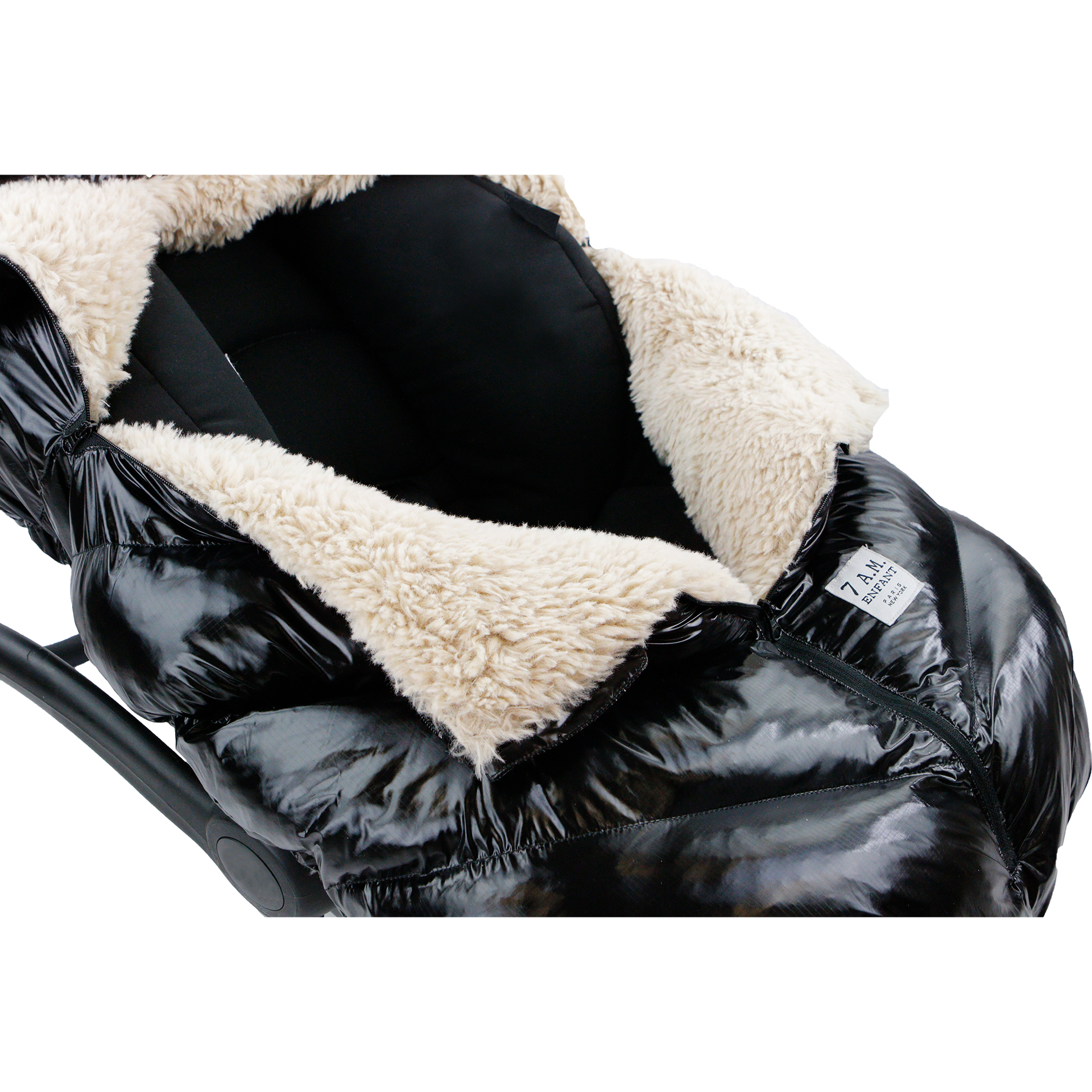 7 A.M. Enfant Car Seat Cocoon - Black Polar - Twinkle Twinkle Little One