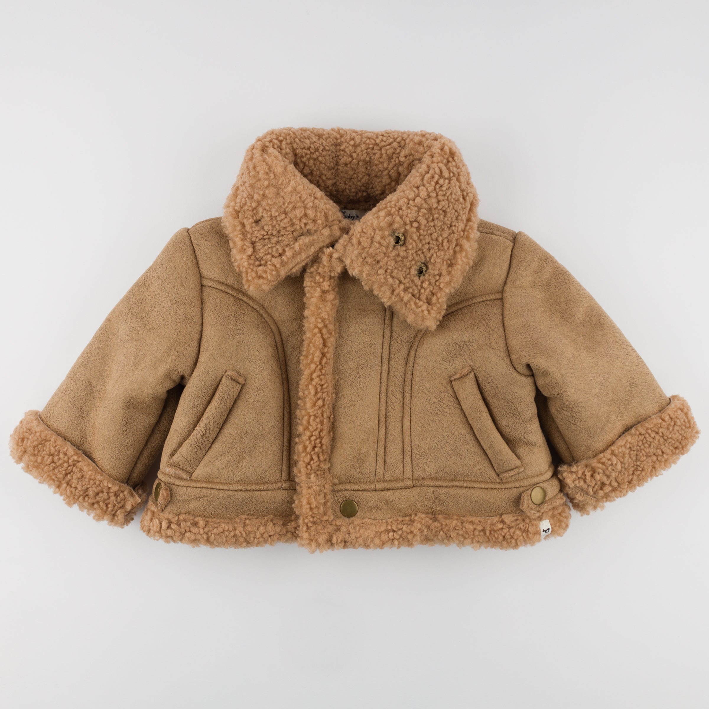 Sherpa Aviator Jacket - Camel - Twinkle Twinkle Little One