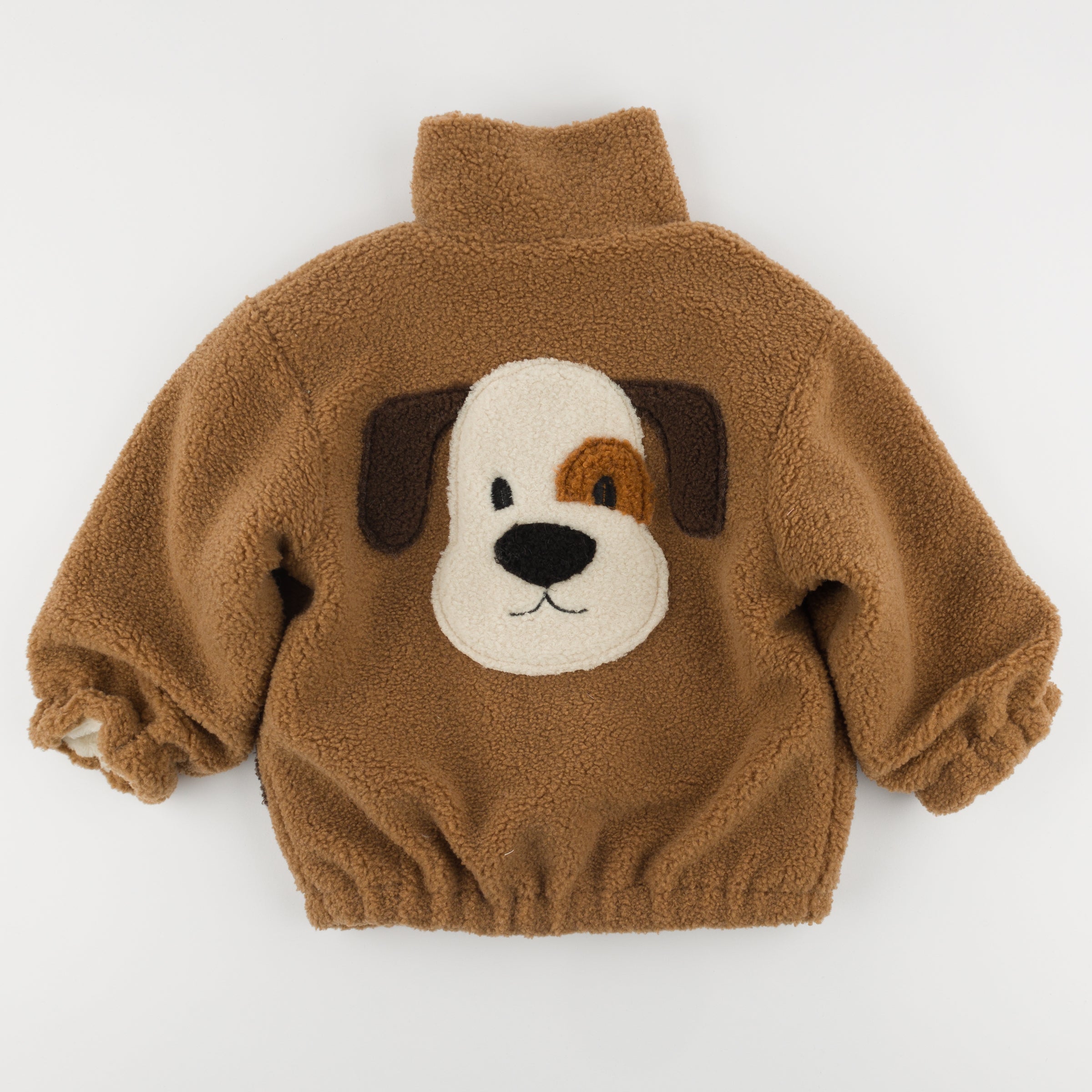 Puppy Faces Sherpa Faux Fur Tahoe Jacket - Milk Chocolate - Twinkle Twinkle Little One