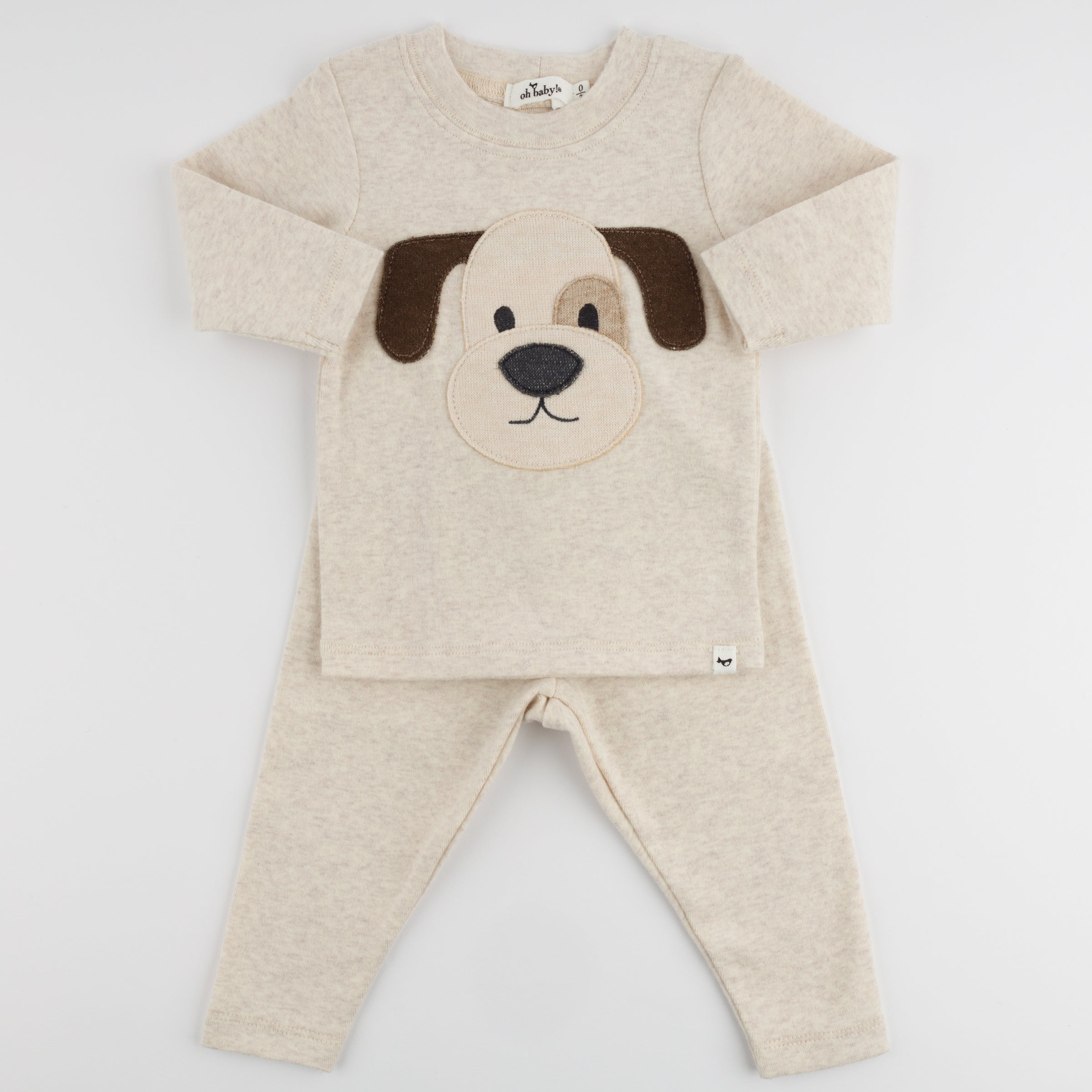 Two Piece Set - Puppy Face Applique - Malt - Twinkle Twinkle Little One